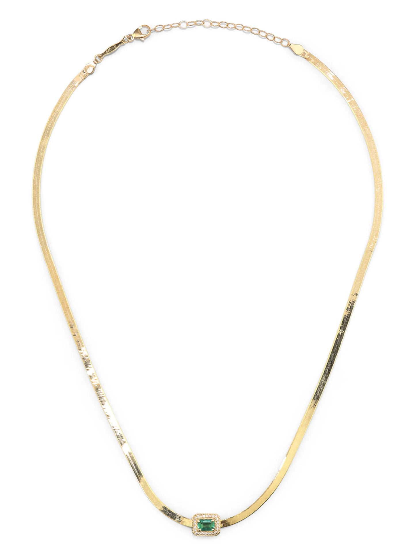 14kt yellow gold herringbone necklace
