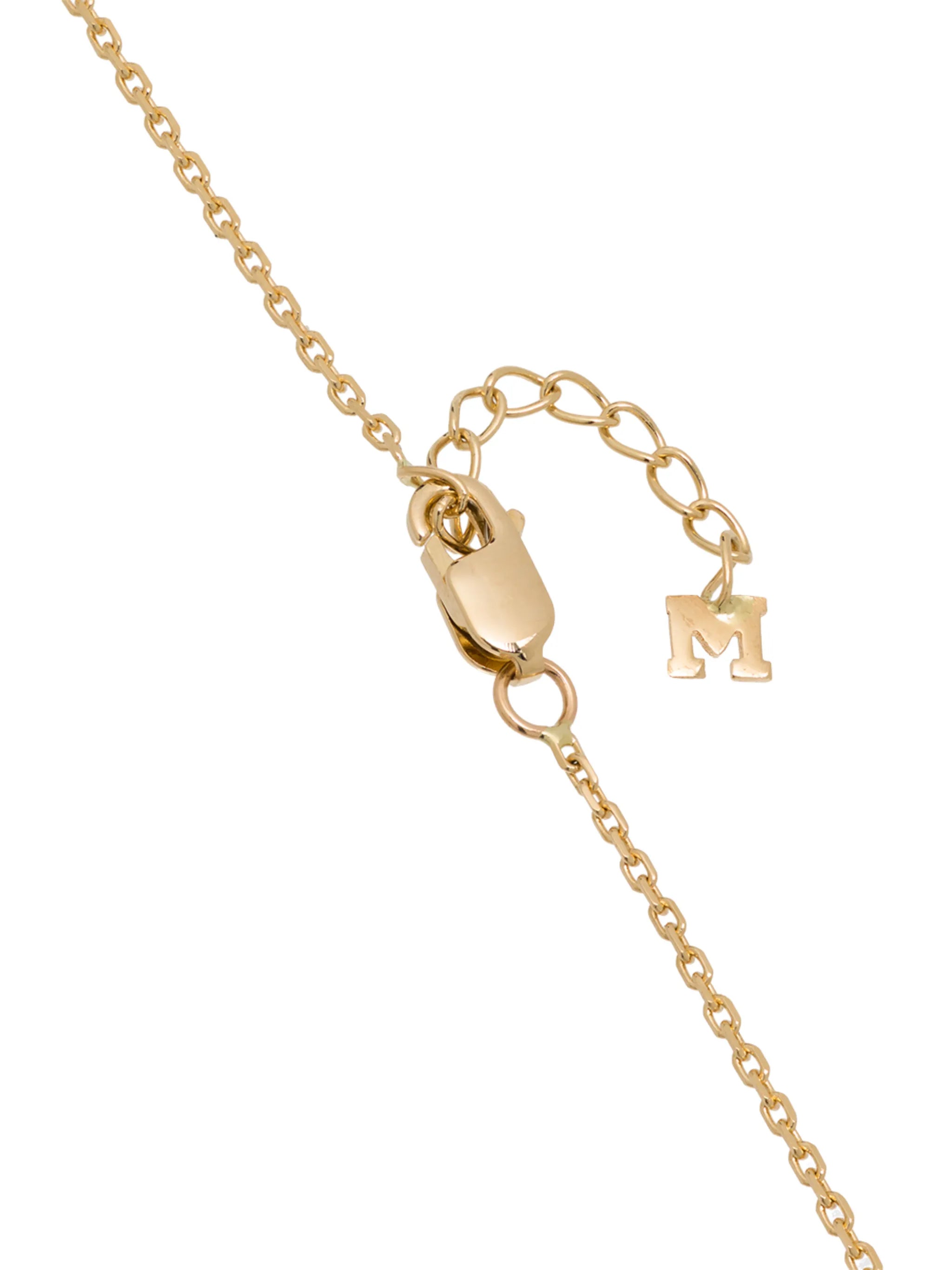 14K yellow gold Y initial diamond bracelet