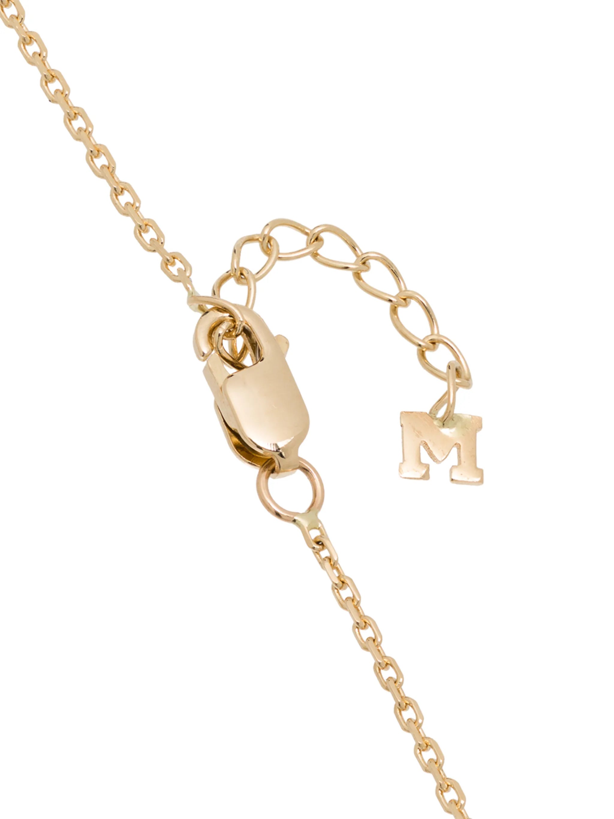 14K yellow gold S initial diamond bracelet