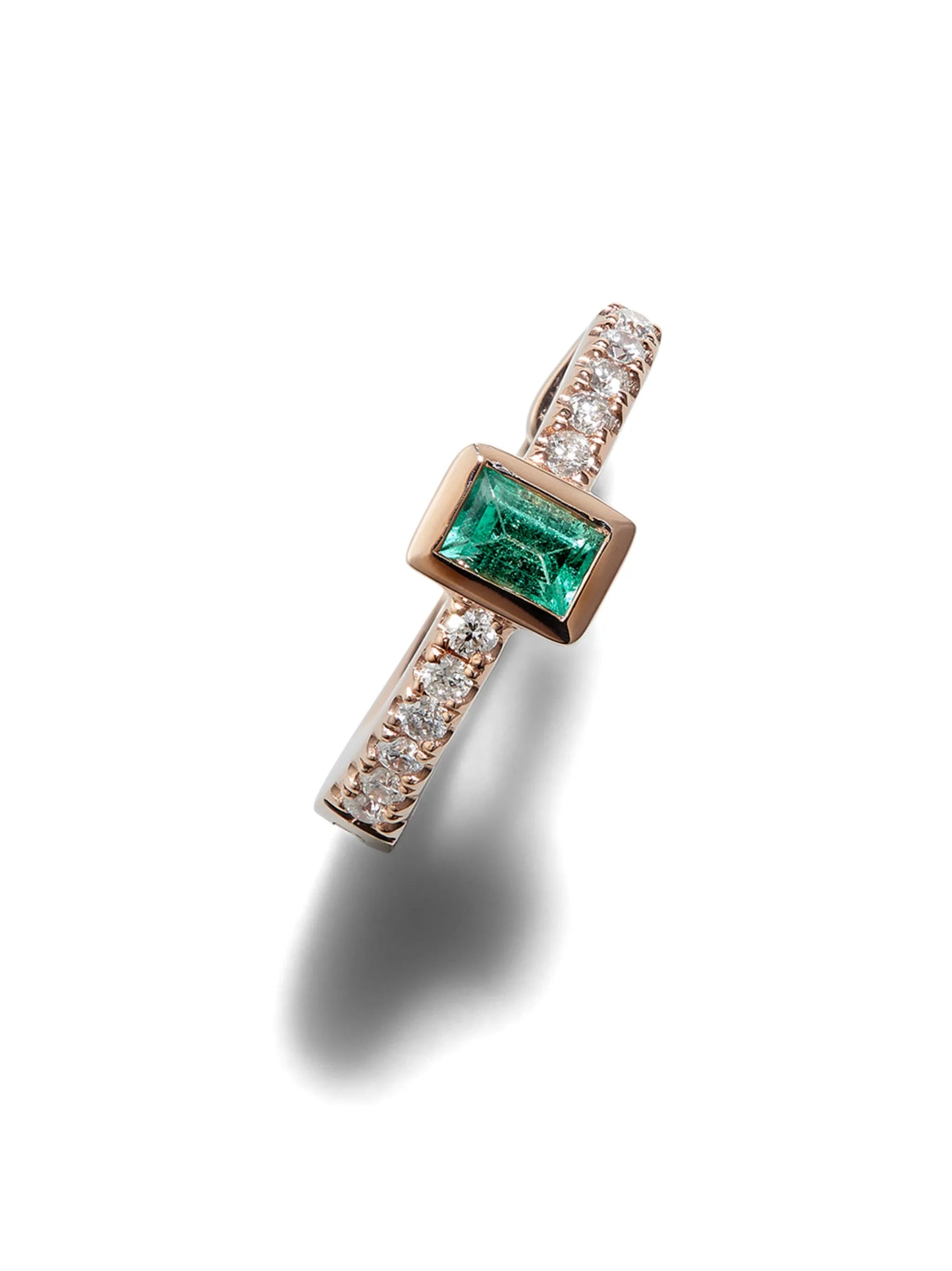 14kt rose gold diamond single earring