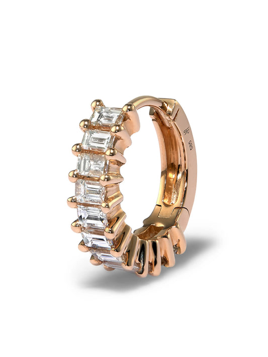 14kt rose gold hoop earring