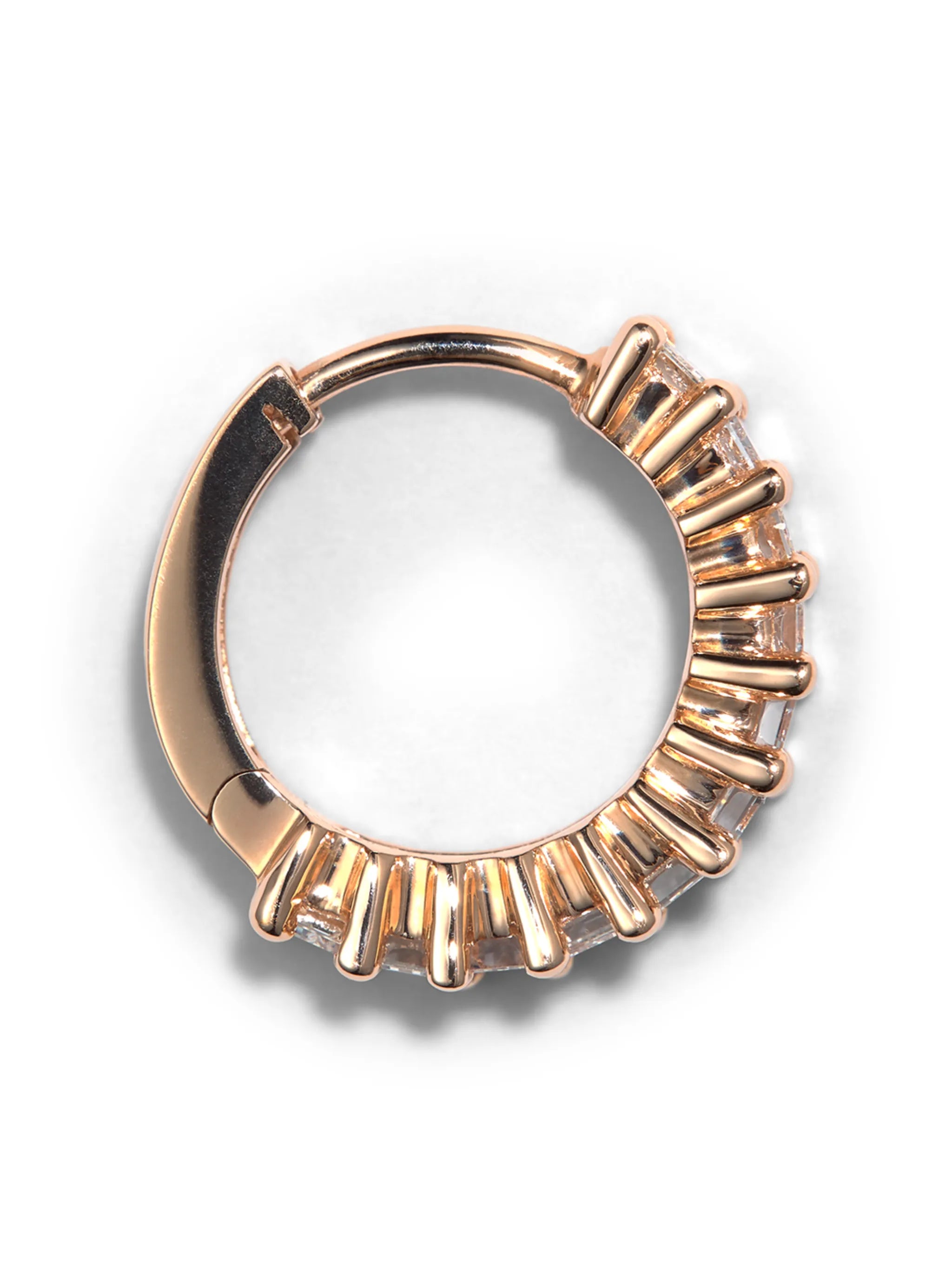 14kt rose gold hoop earring