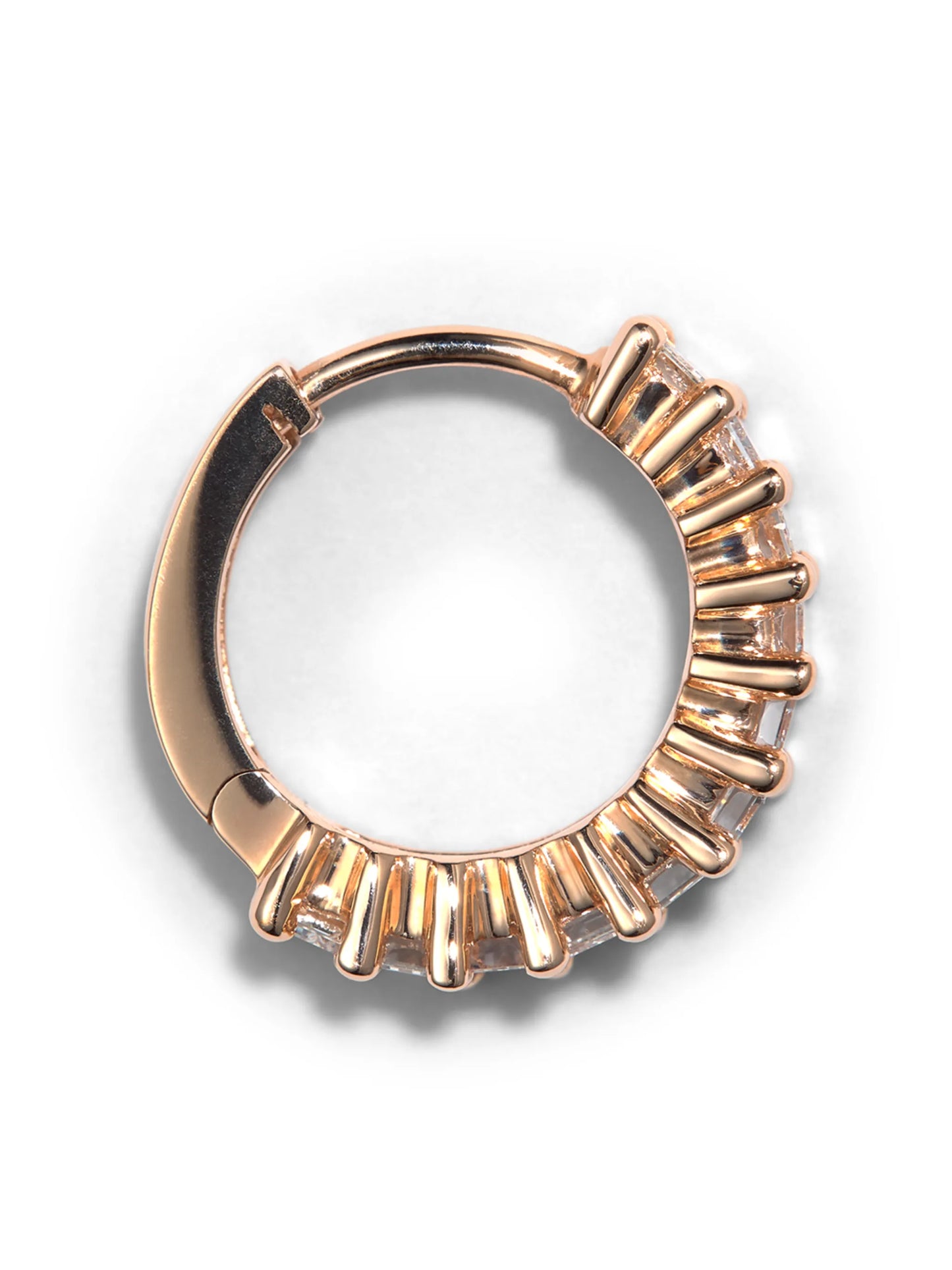 14kt rose gold hoop earring