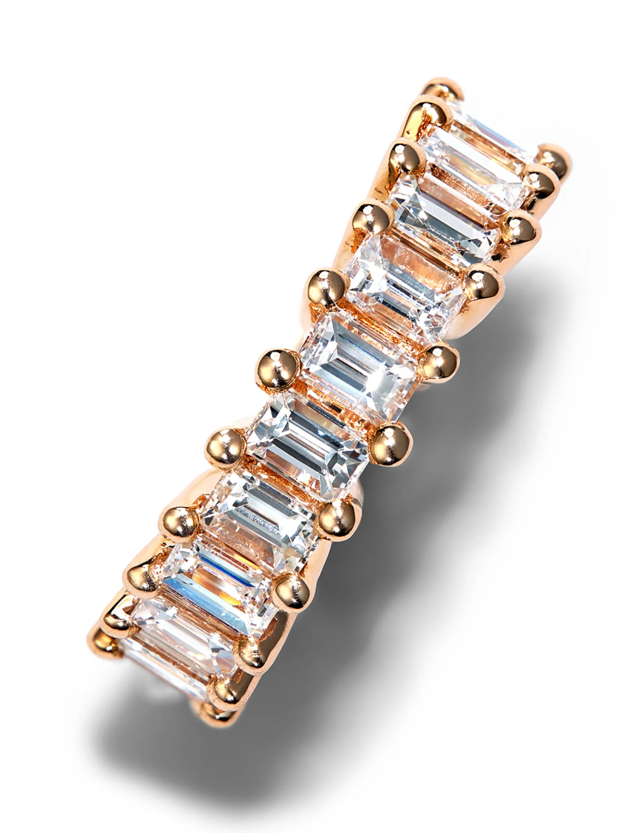 14kt rose gold hoop earring