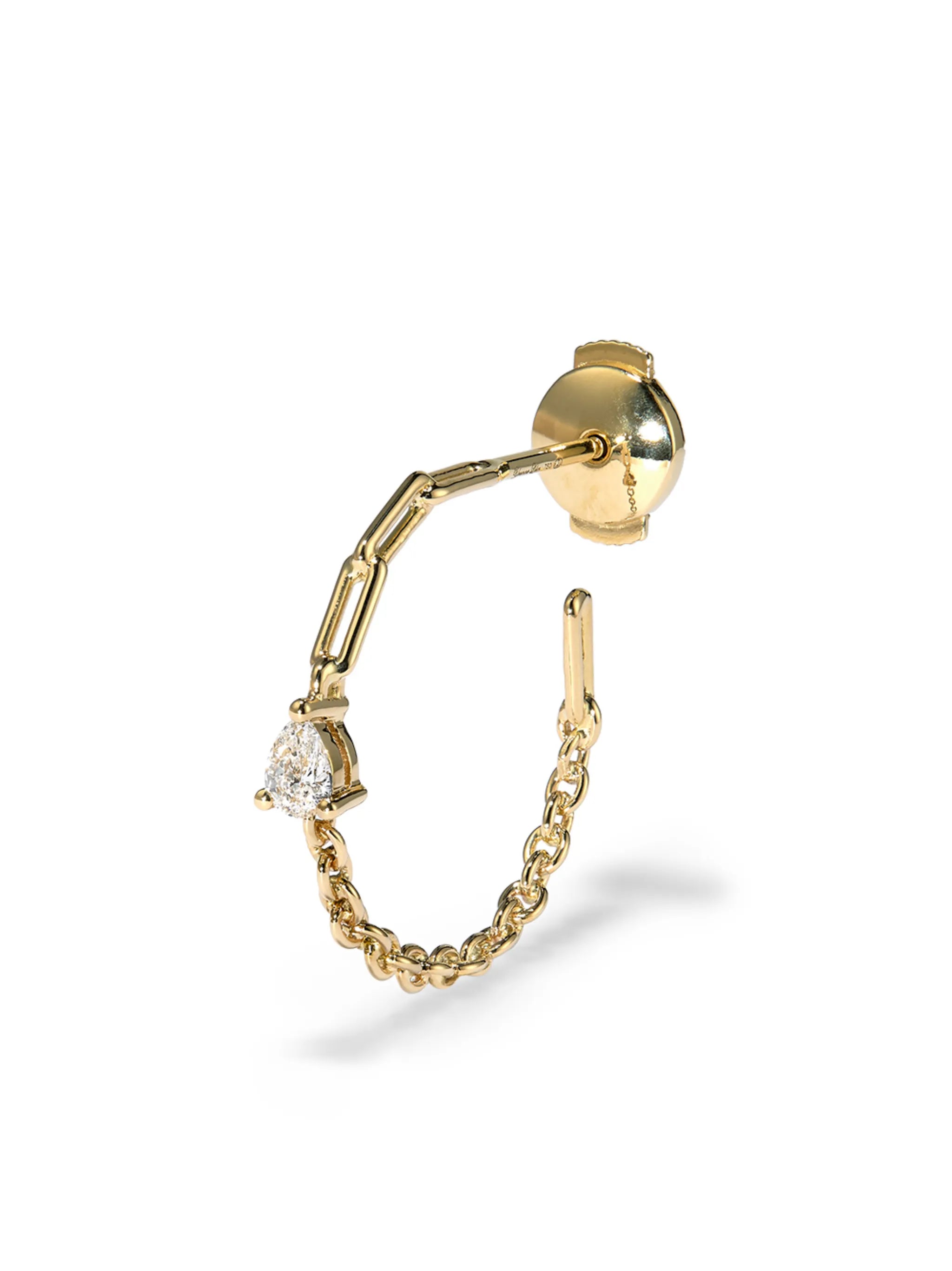 18K yellow gold Céroles diamond earrings