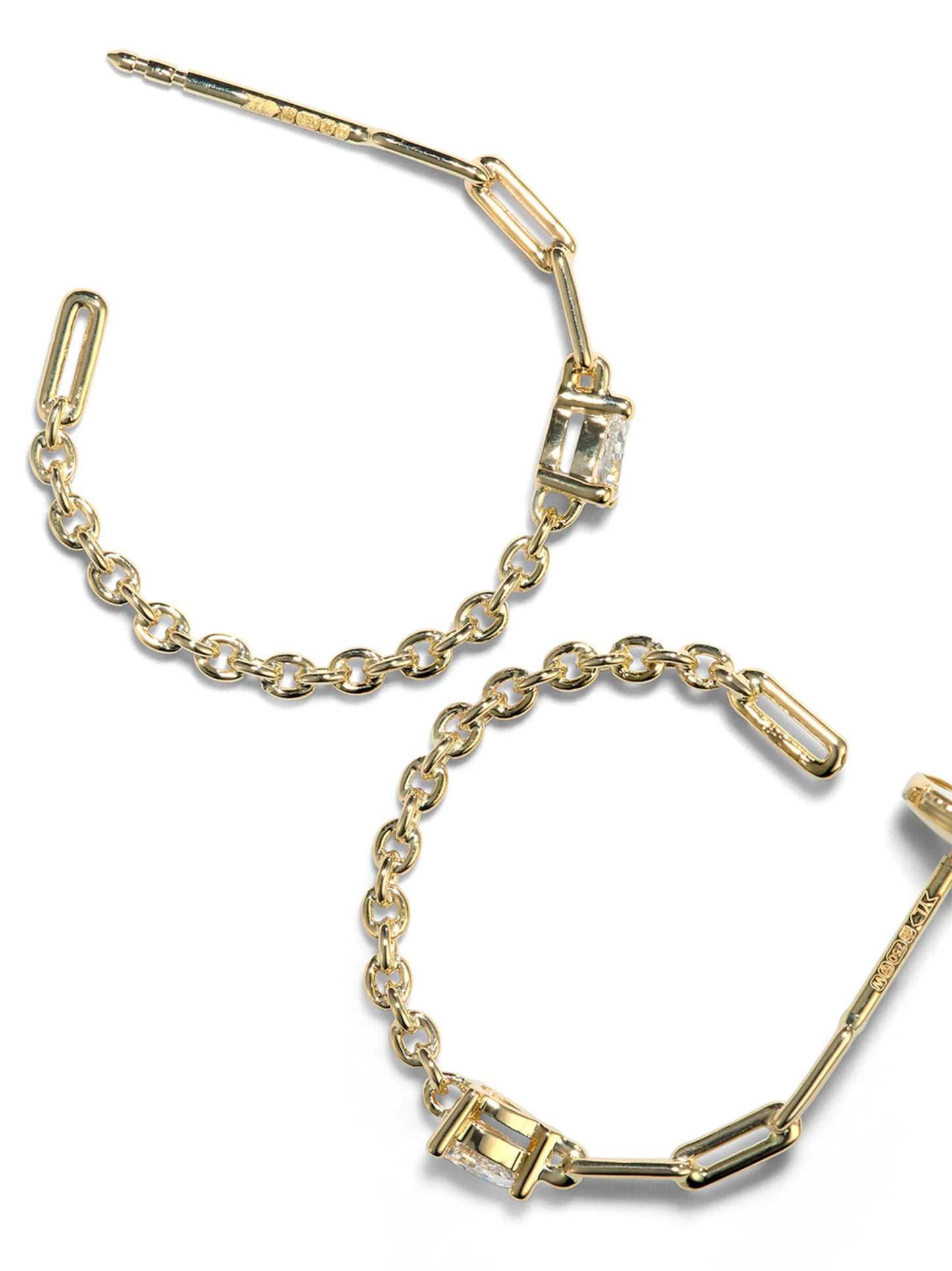 18K yellow gold Céroles diamond earrings