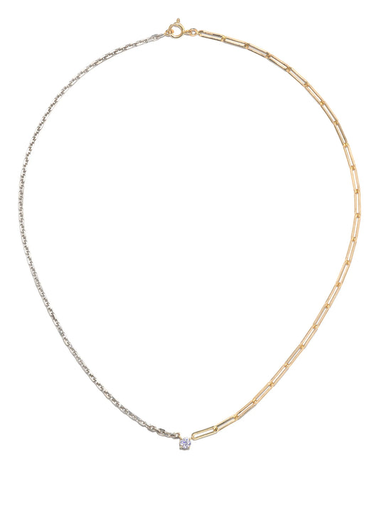 18kt white and yellow gold necklace