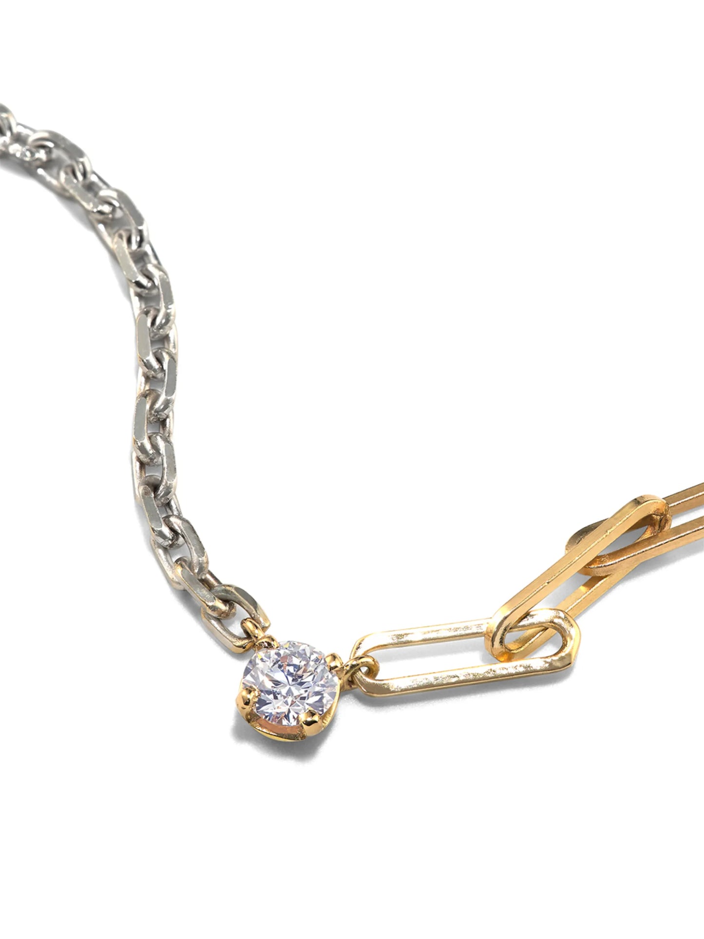 18kt white and yellow gold necklace