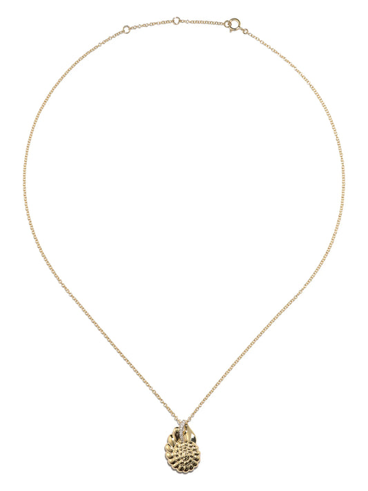 9kt yellow gold shell necklace