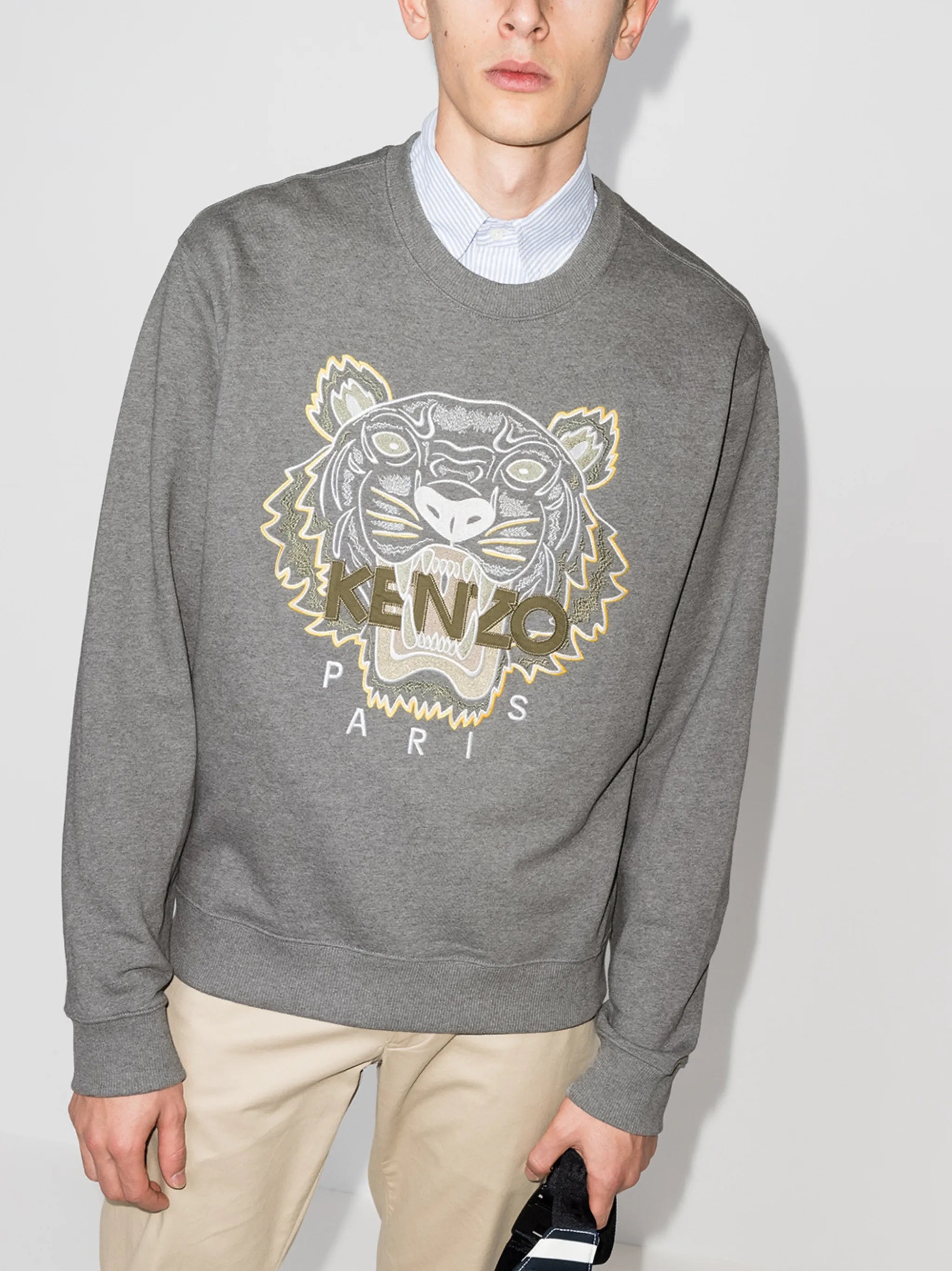 embroidered Tiger cotton sweatshirt