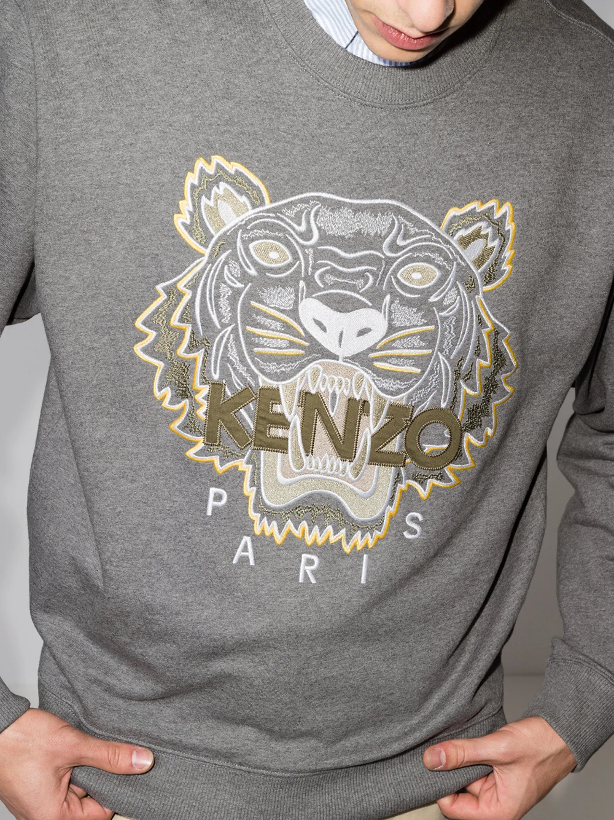 embroidered Tiger cotton sweatshirt