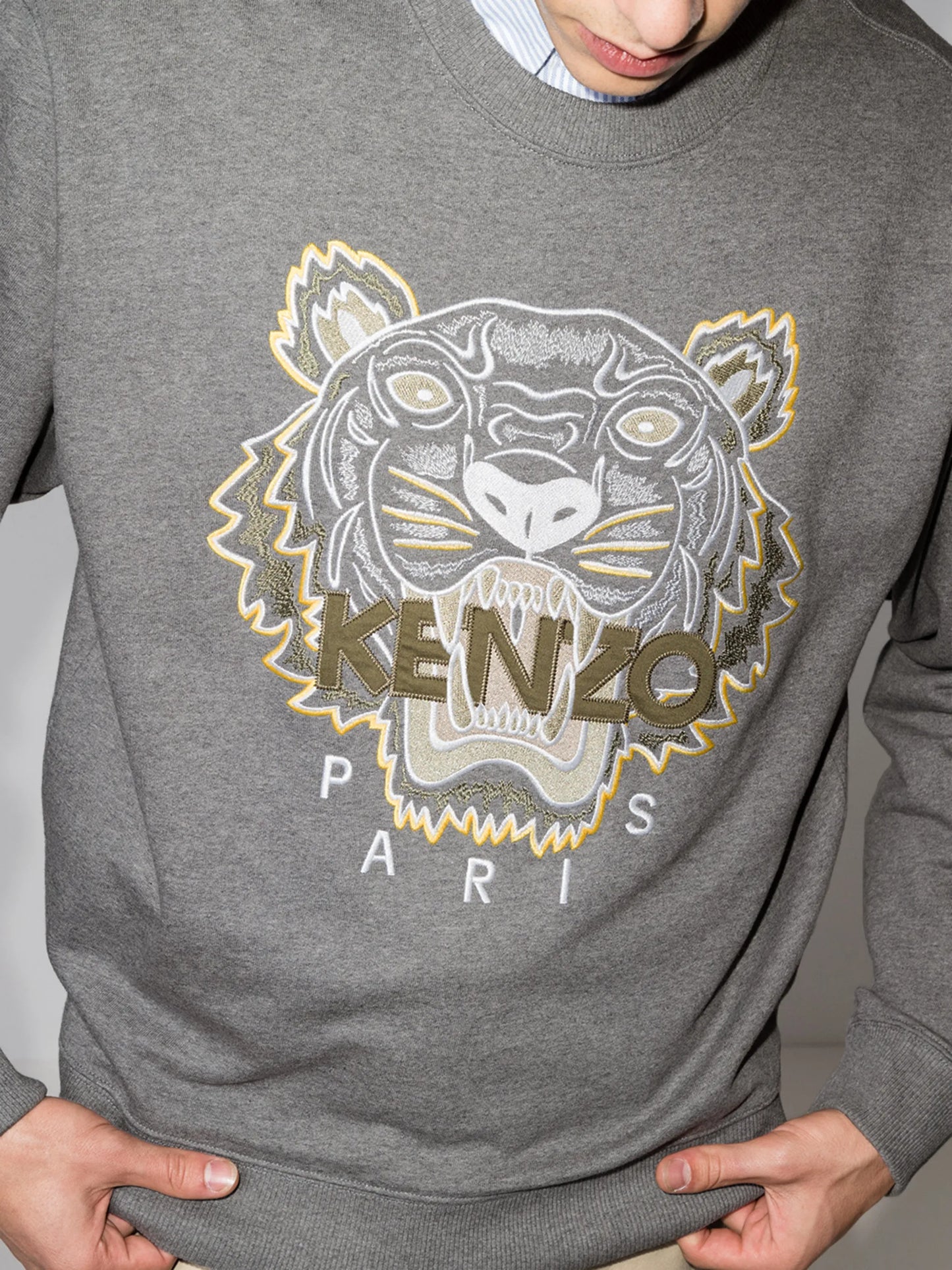 embroidered Tiger cotton sweatshirt