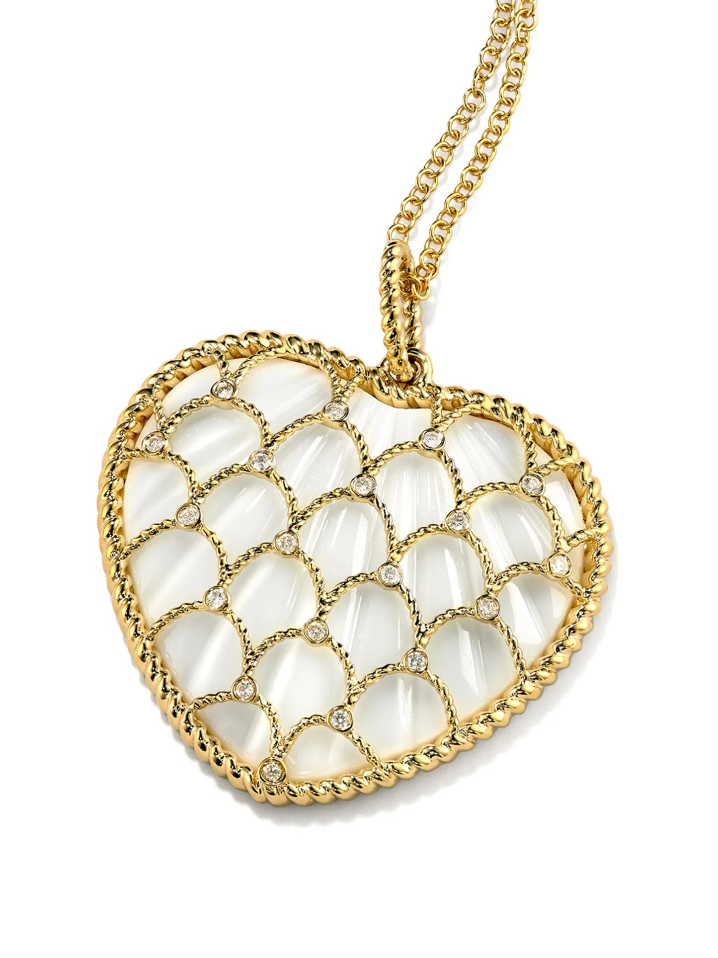 9K yellow gold Coeur Coquillage necklace