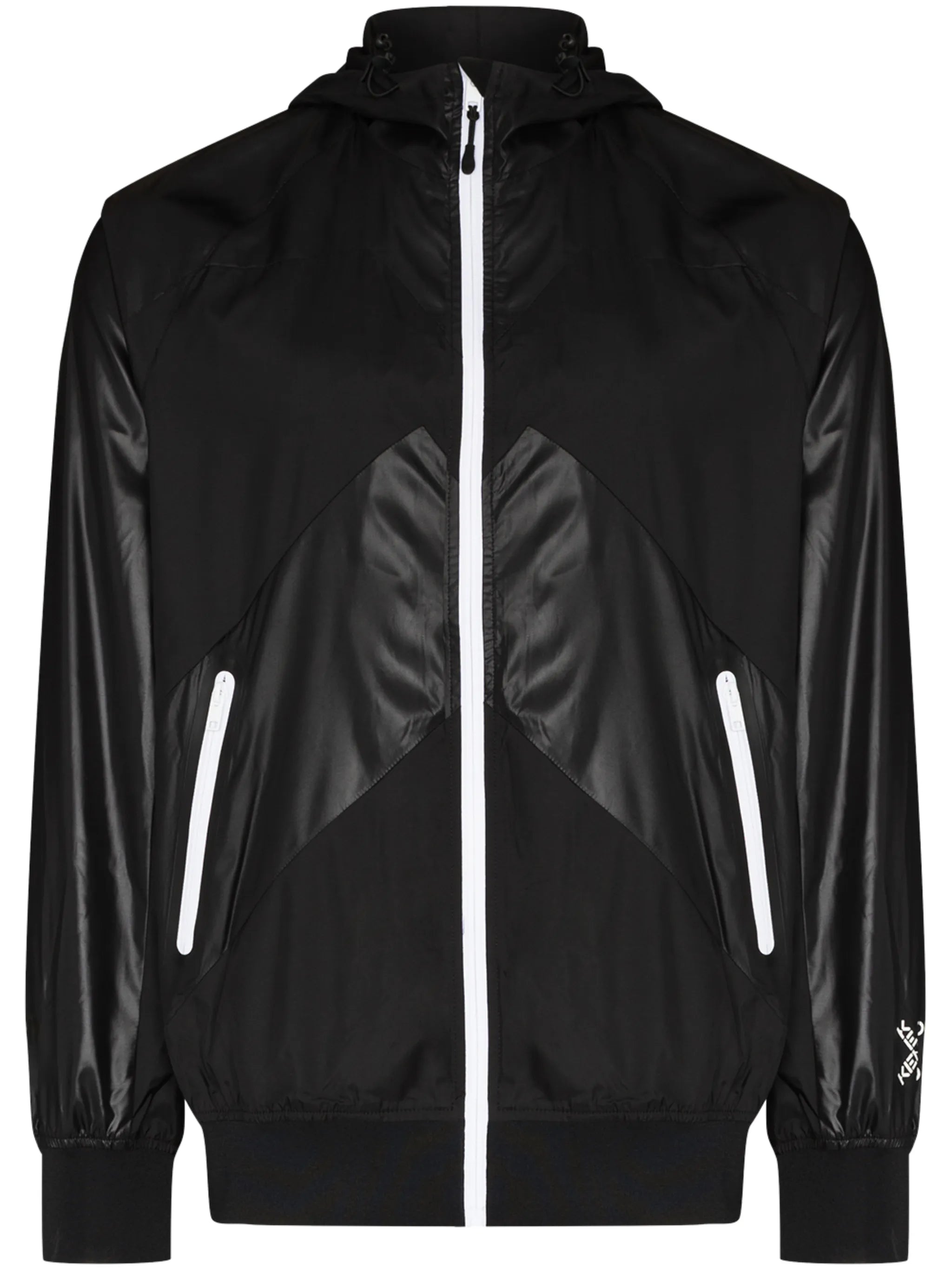 zip-up hooded jacket