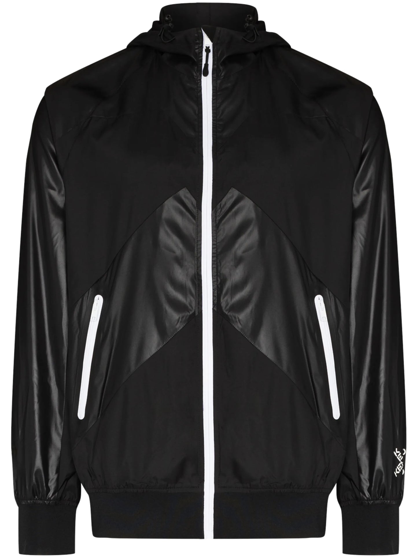 zip-up hooded jacket