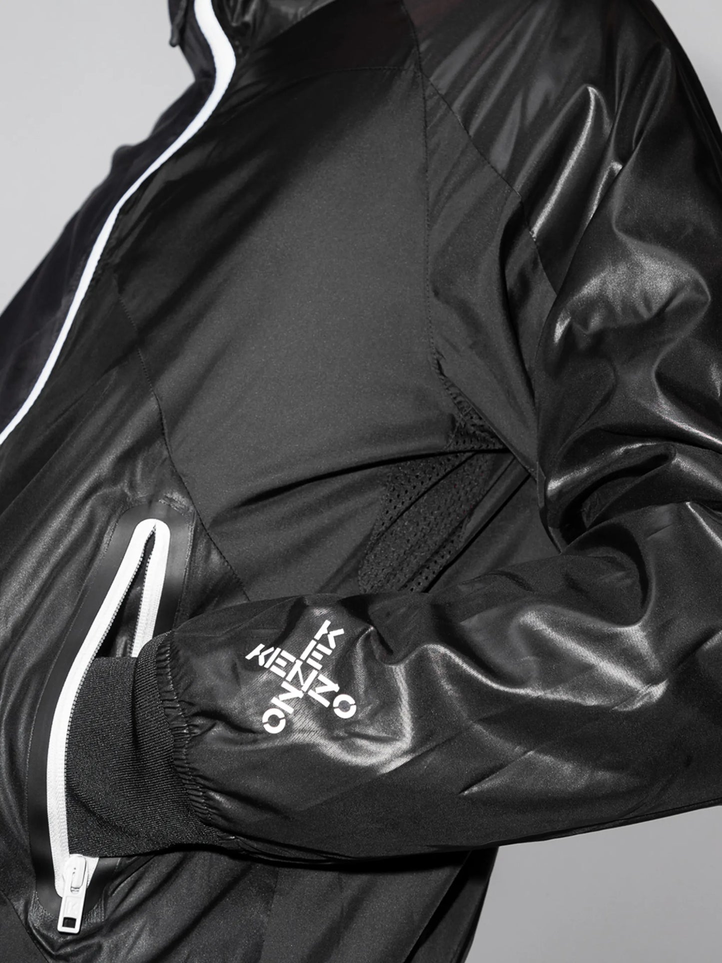 zip-up hooded jacket