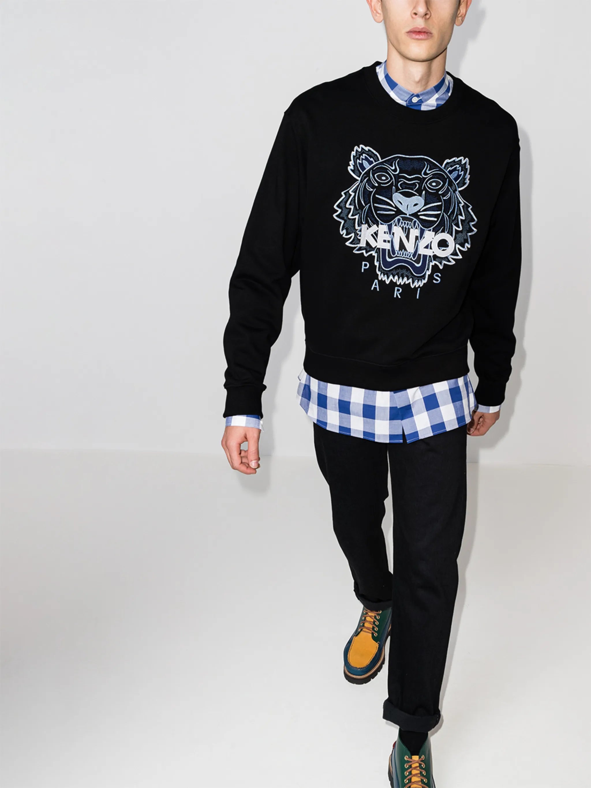 embroidered Tiger cotton sweatshirt