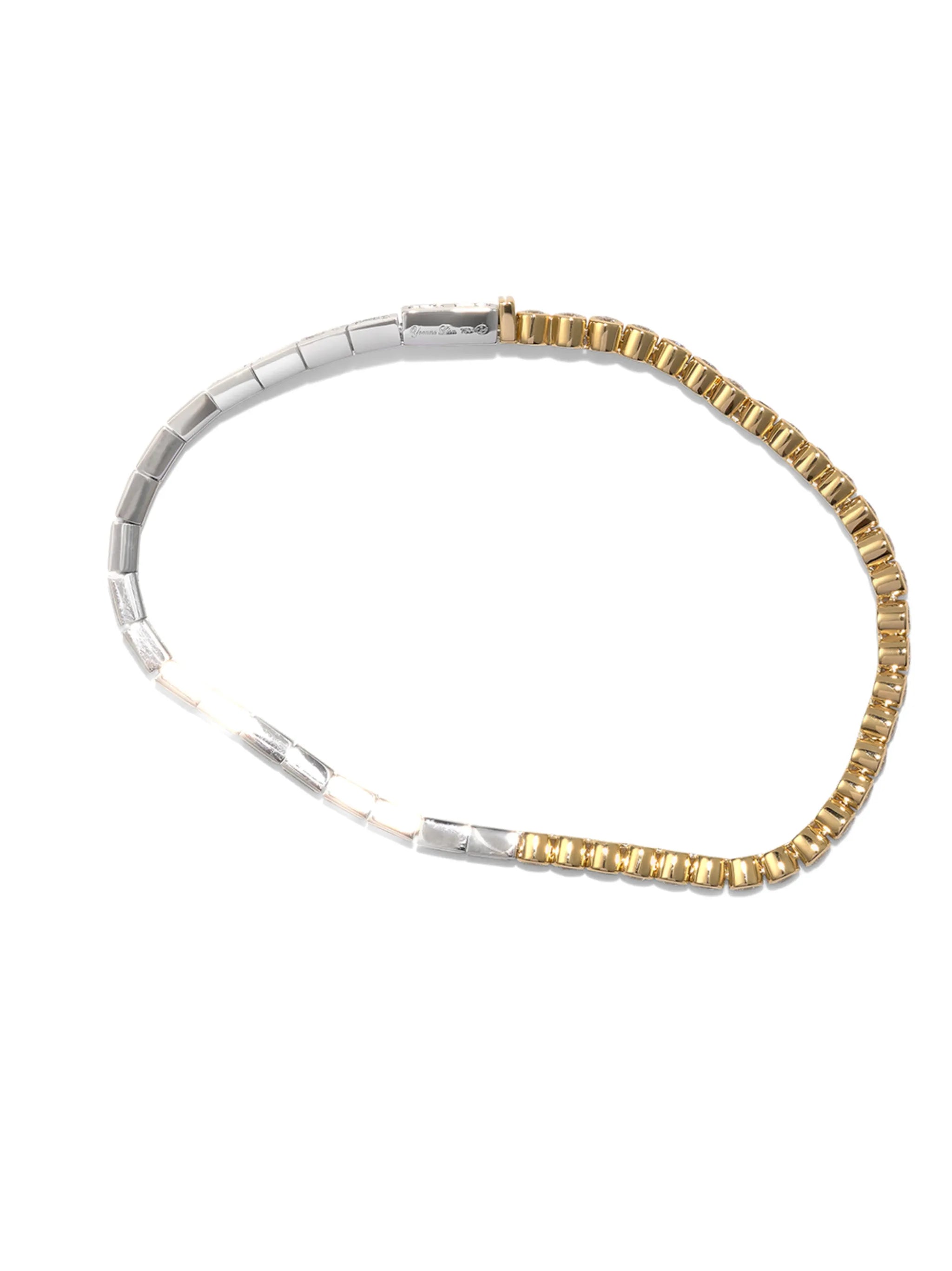 18K yellow gold two-tone bracelet
