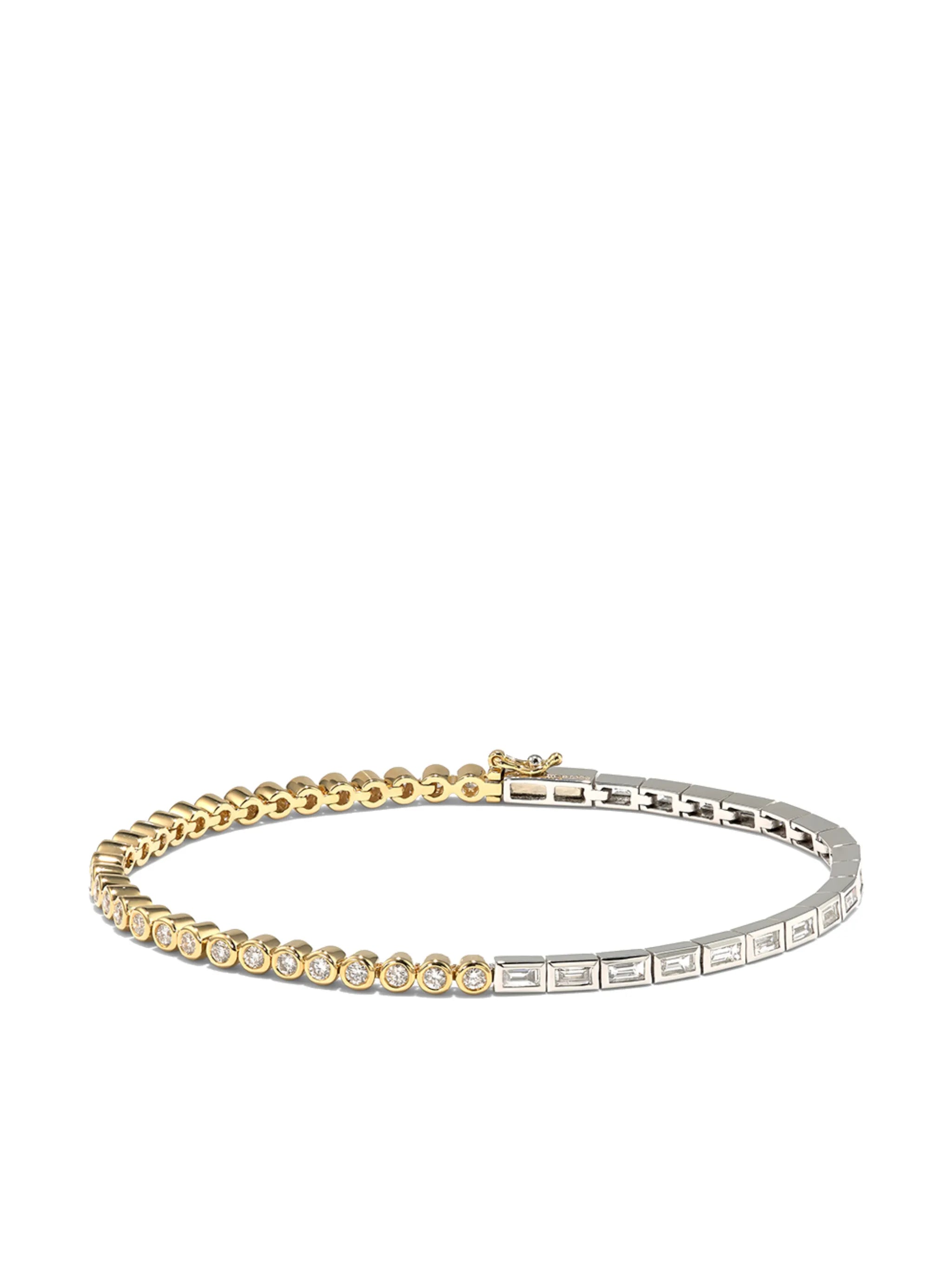 18K yellow gold two-tone bracelet