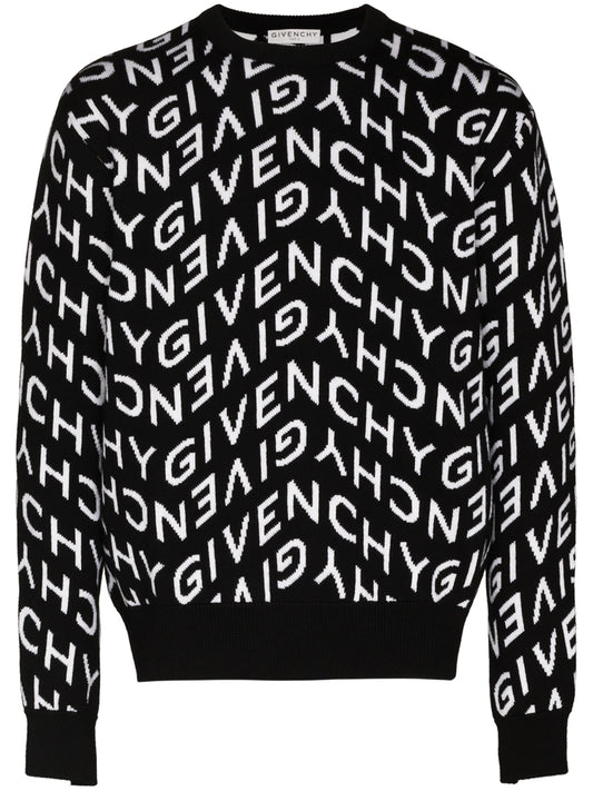 chevron-logo wool jumper