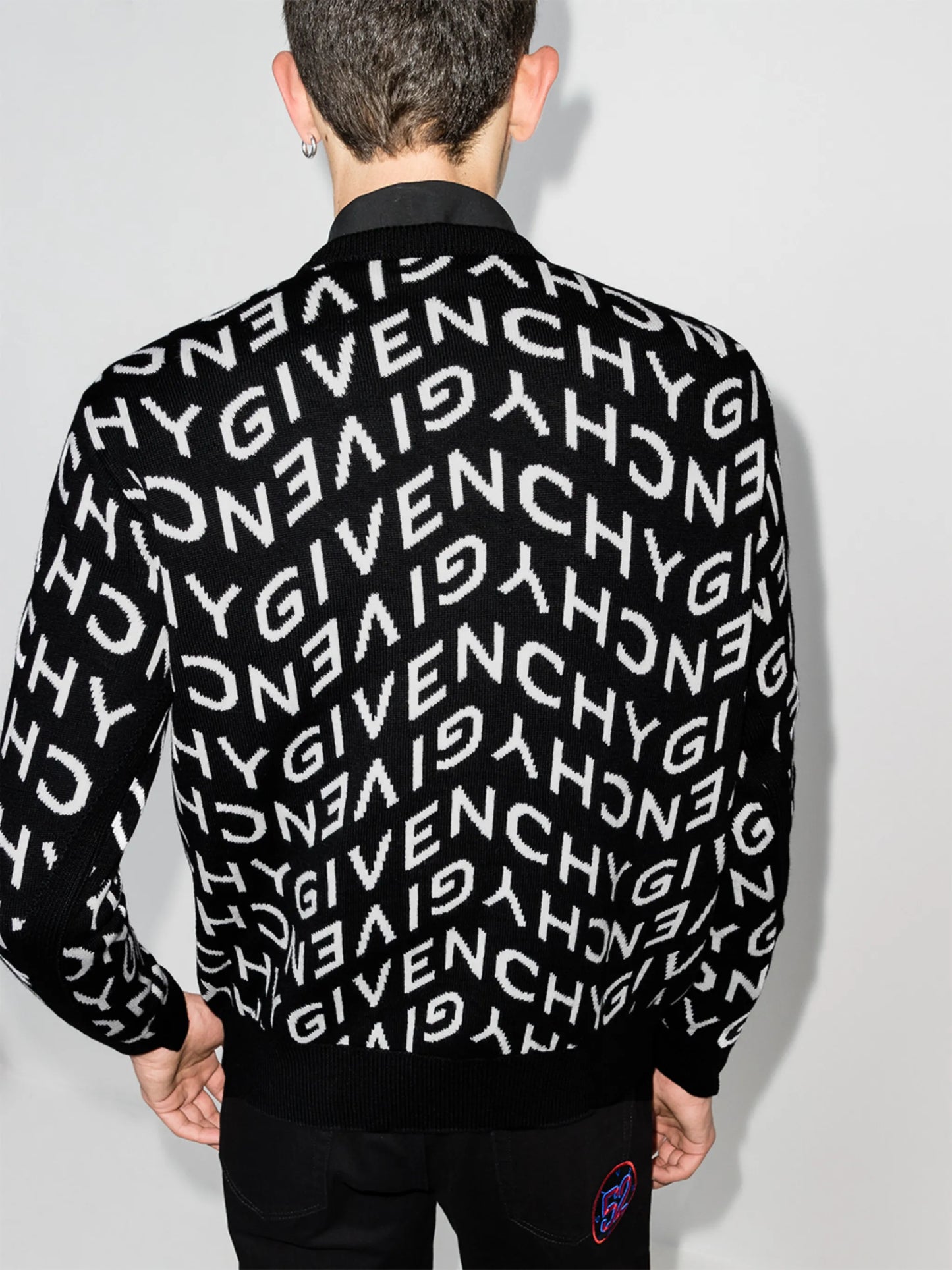 chevron-logo wool jumper