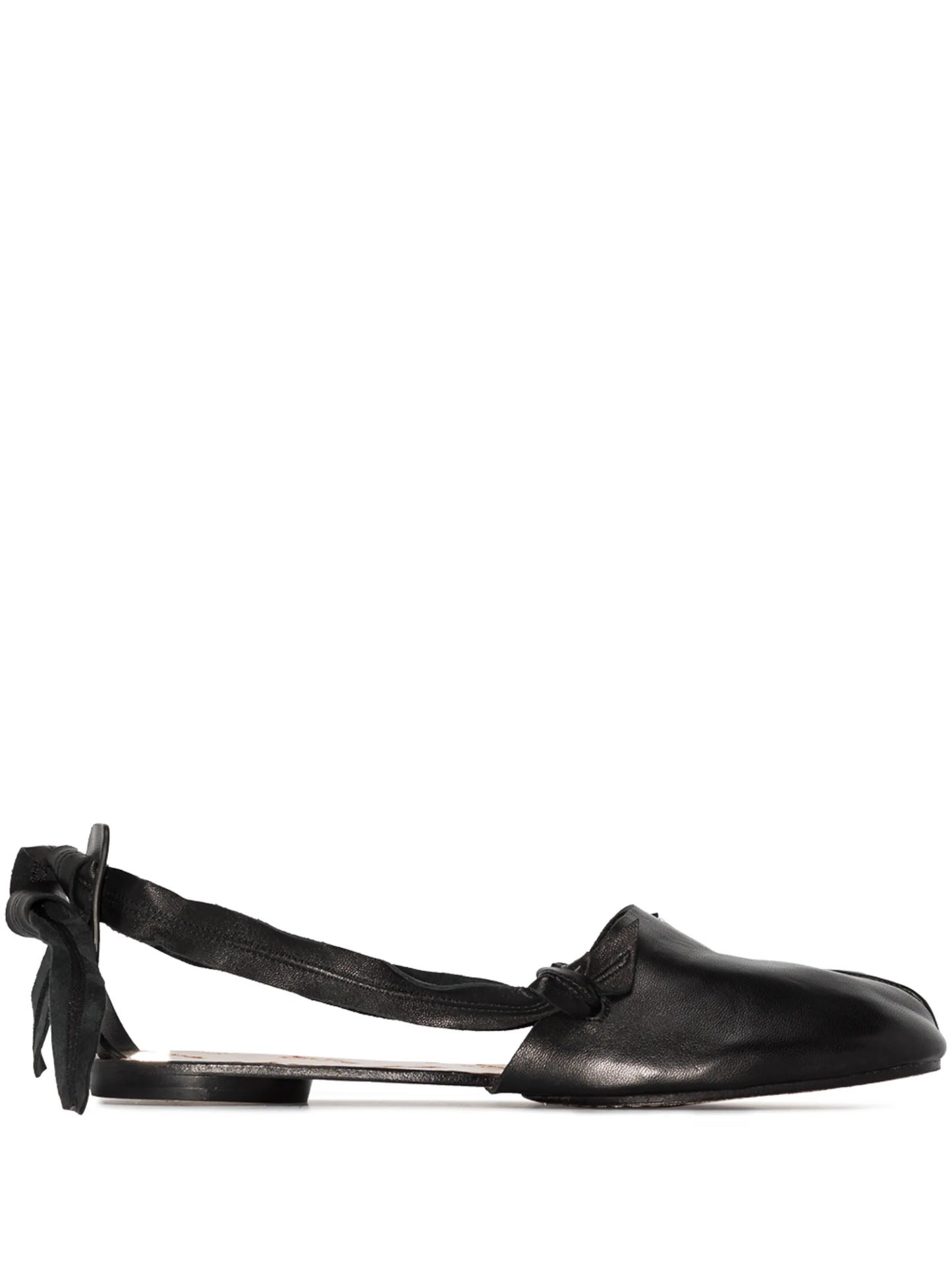Tabi lace-up ballerina shoes