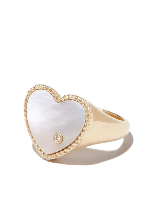 9kt yellow gold pearl ring