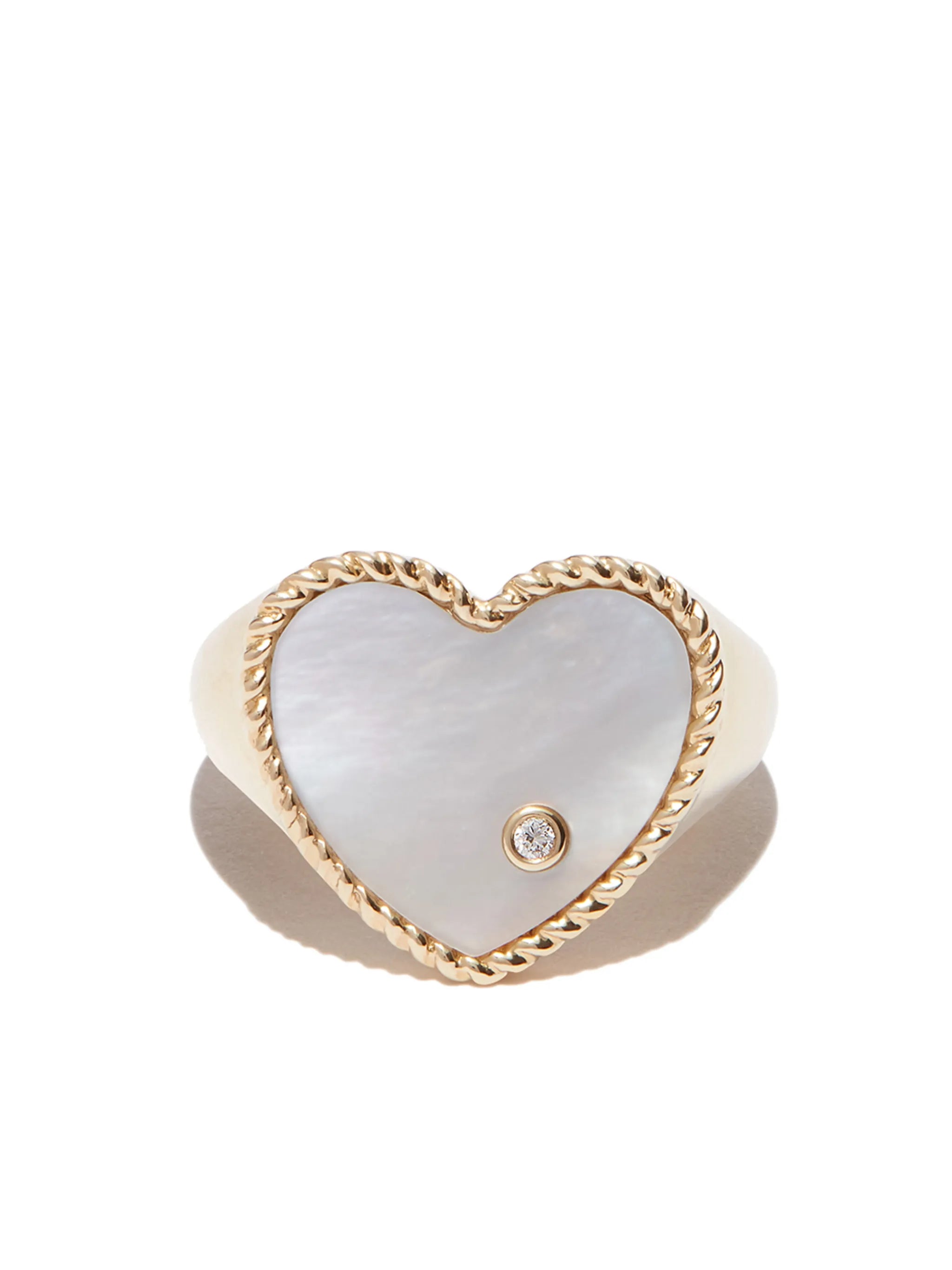 9kt yellow gold pearl ring
