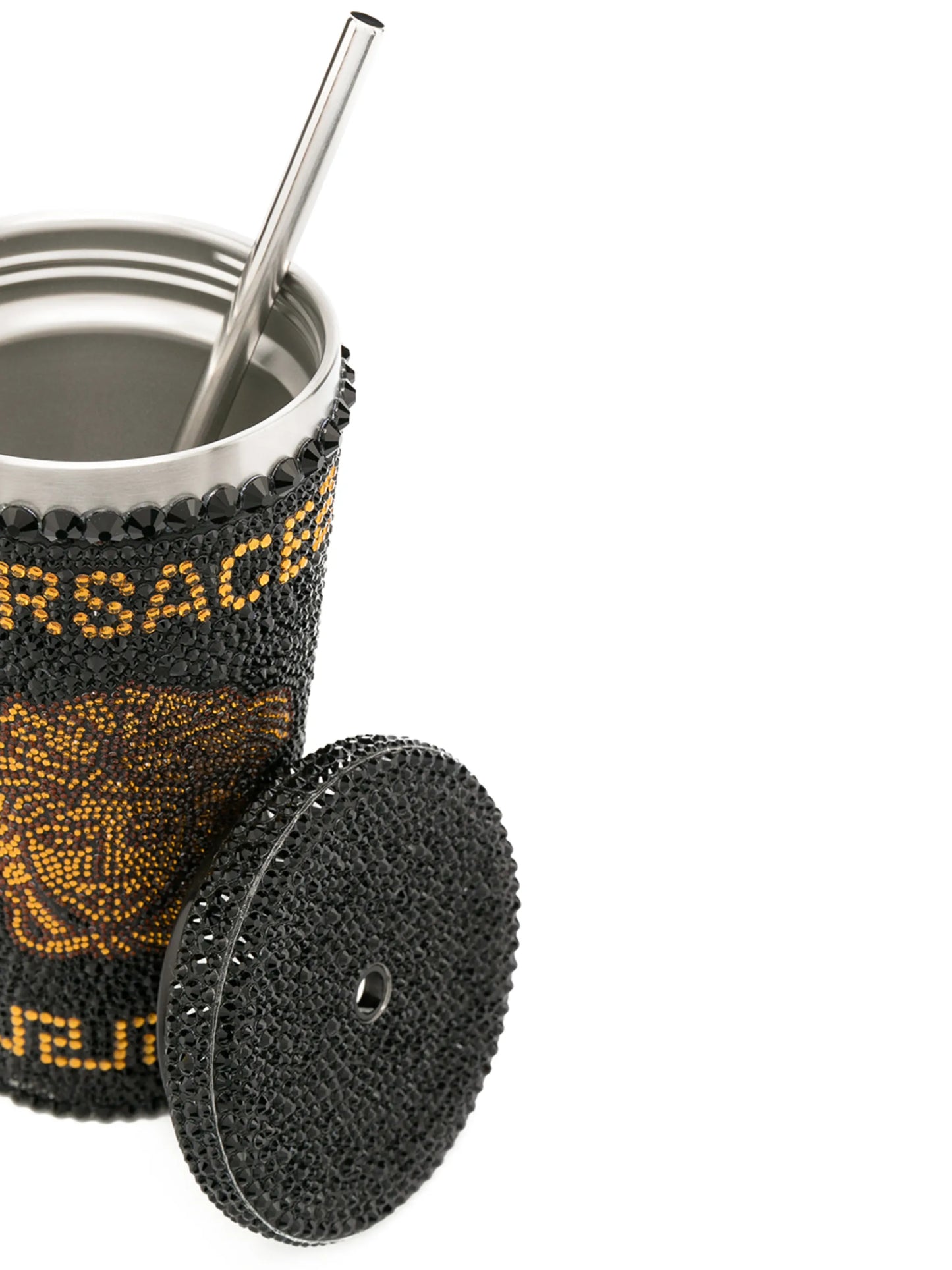 Medusa crystal-embellished travel cup