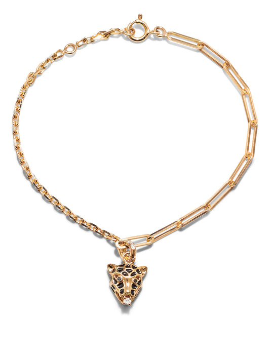 18K yellow gold Leo diamond bracelet