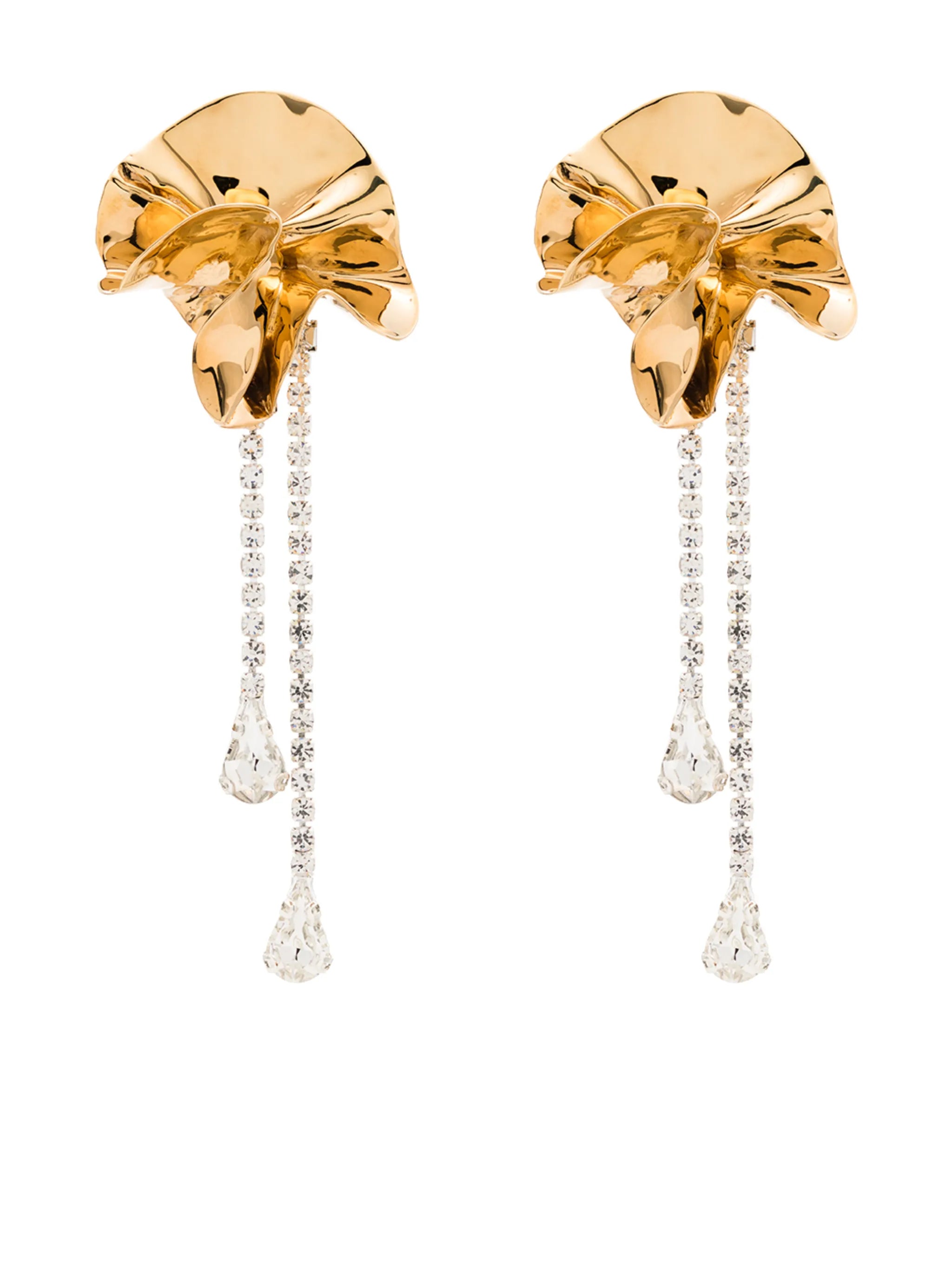 crystal drop statement earrings
