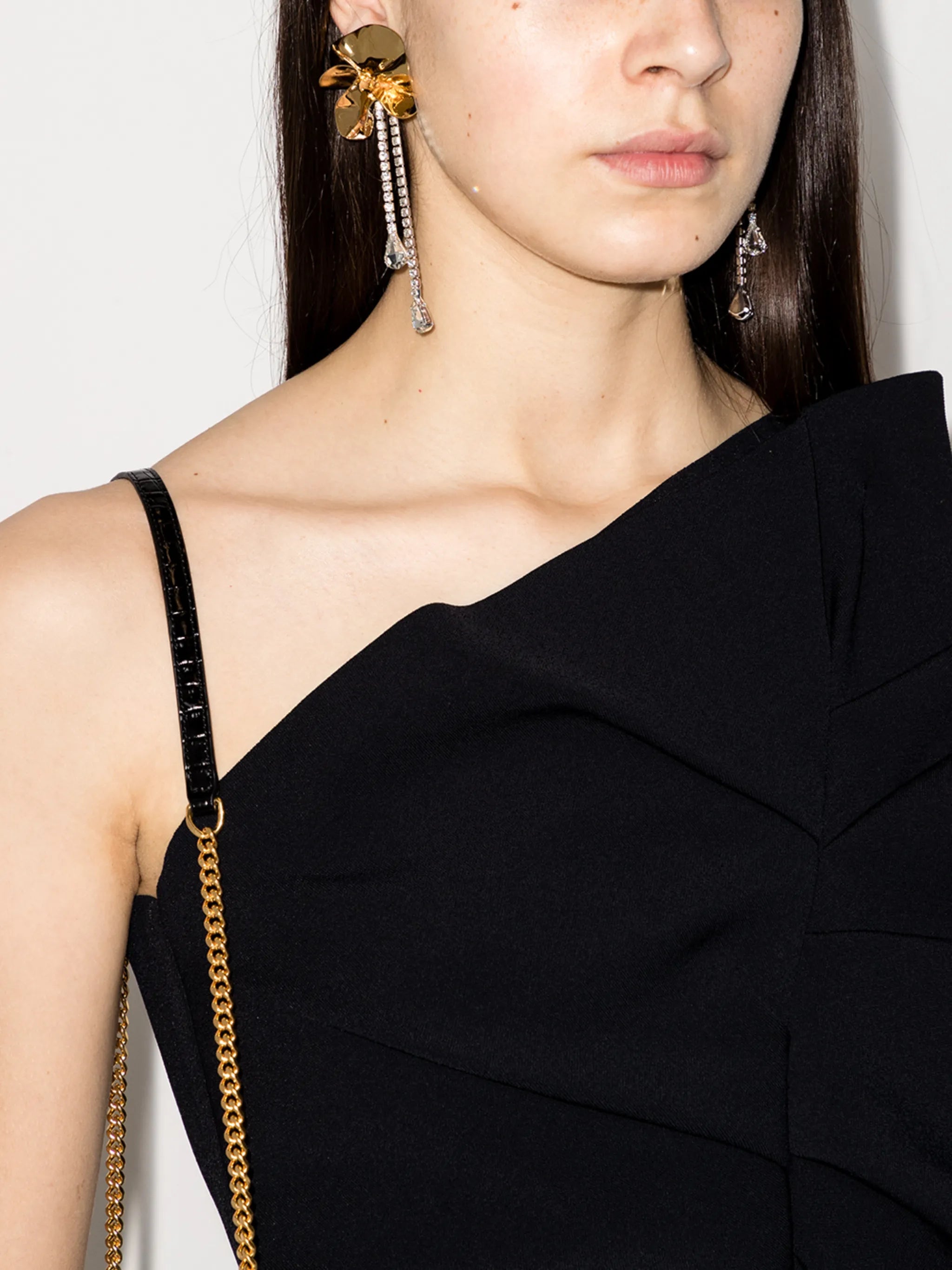 crystal drop statement earrings