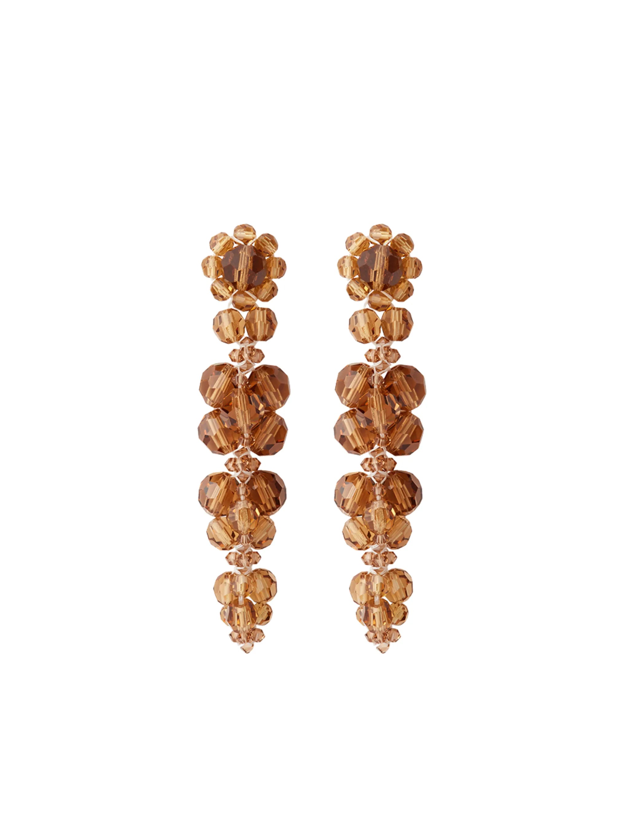Cluster Flower drop earrings