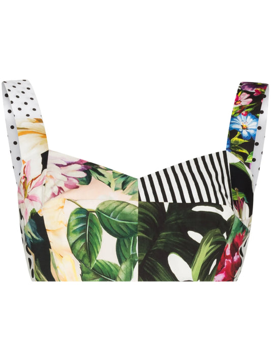 patchwork bustier top