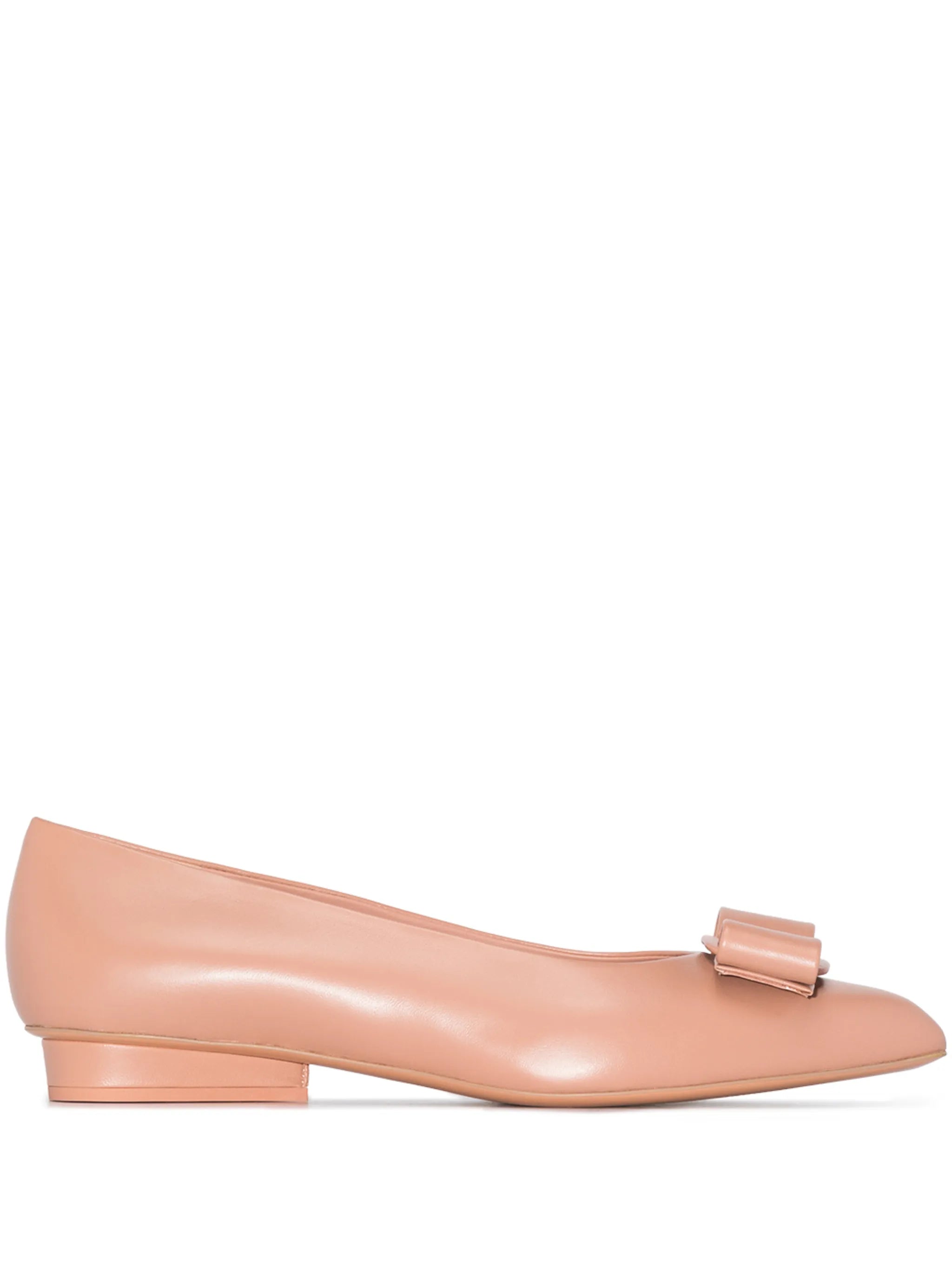 Viva 20mm bow-detail leather pumps