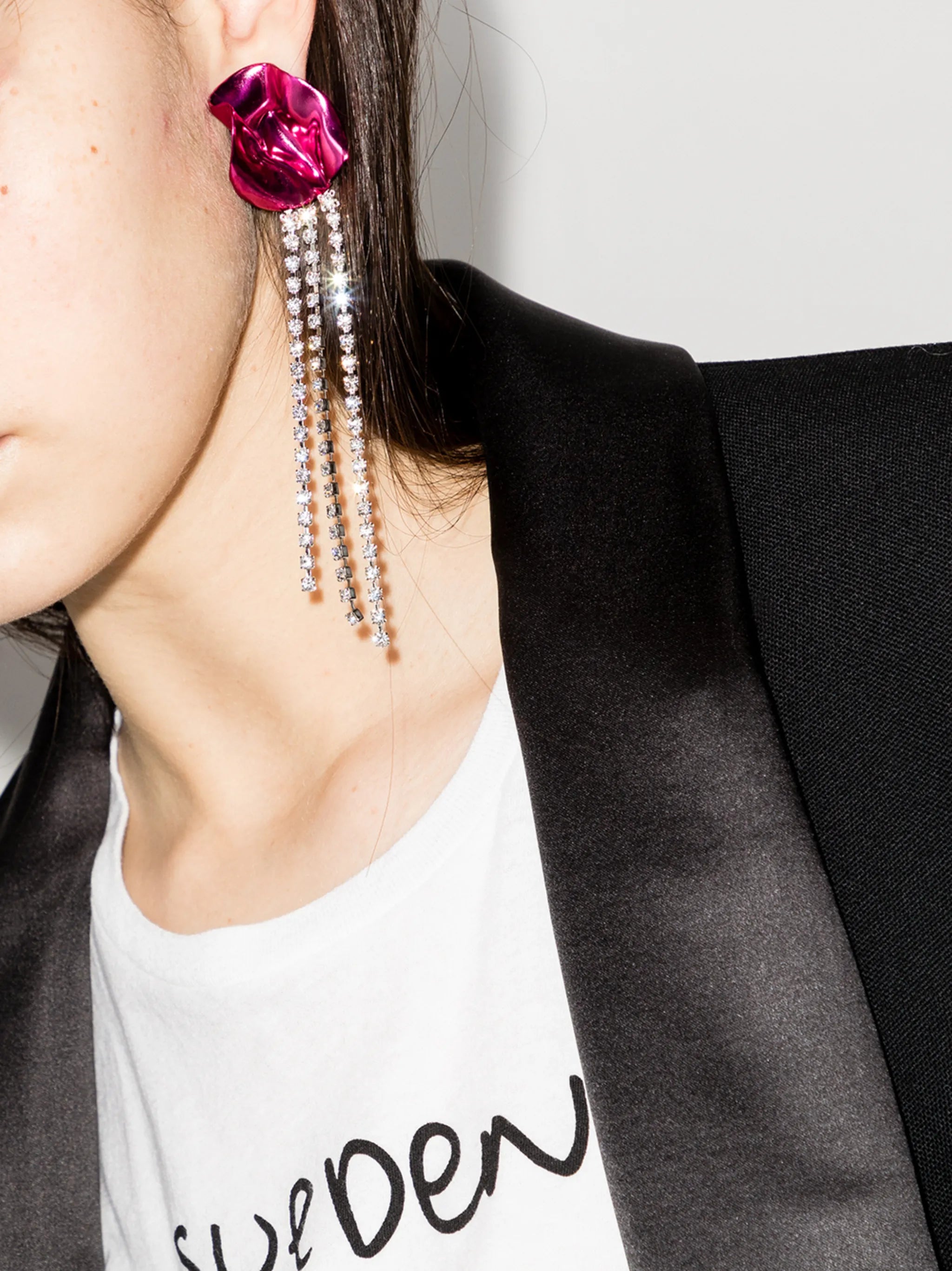 Georgia crystal-embellished drop earrings