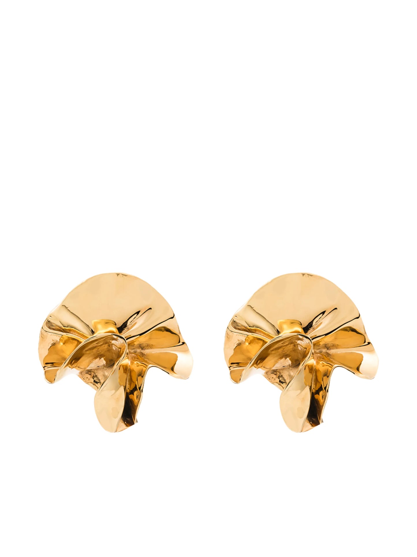 hammered-effect statement earrings
