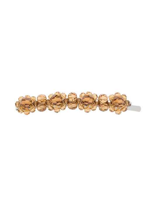 beaded flowers hair clip