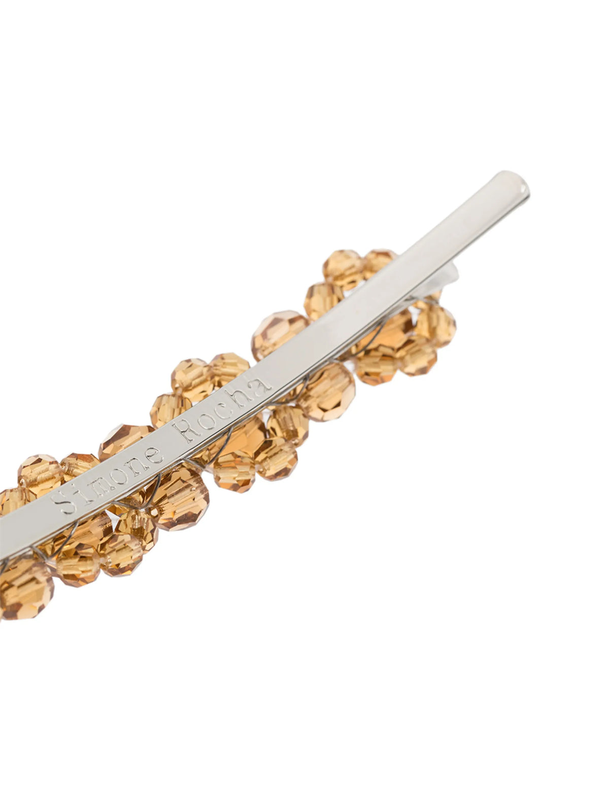beaded flowers hair clip