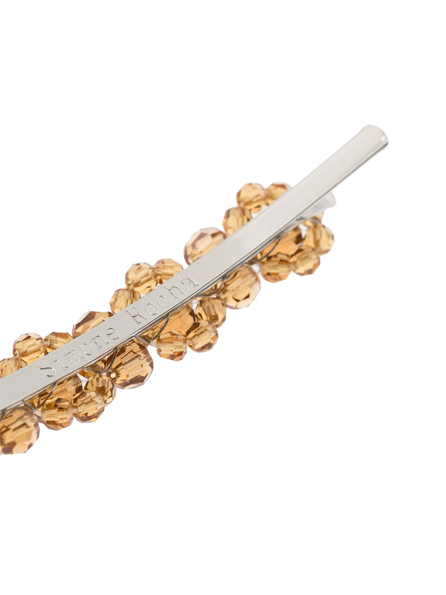 beaded flowers hair clip