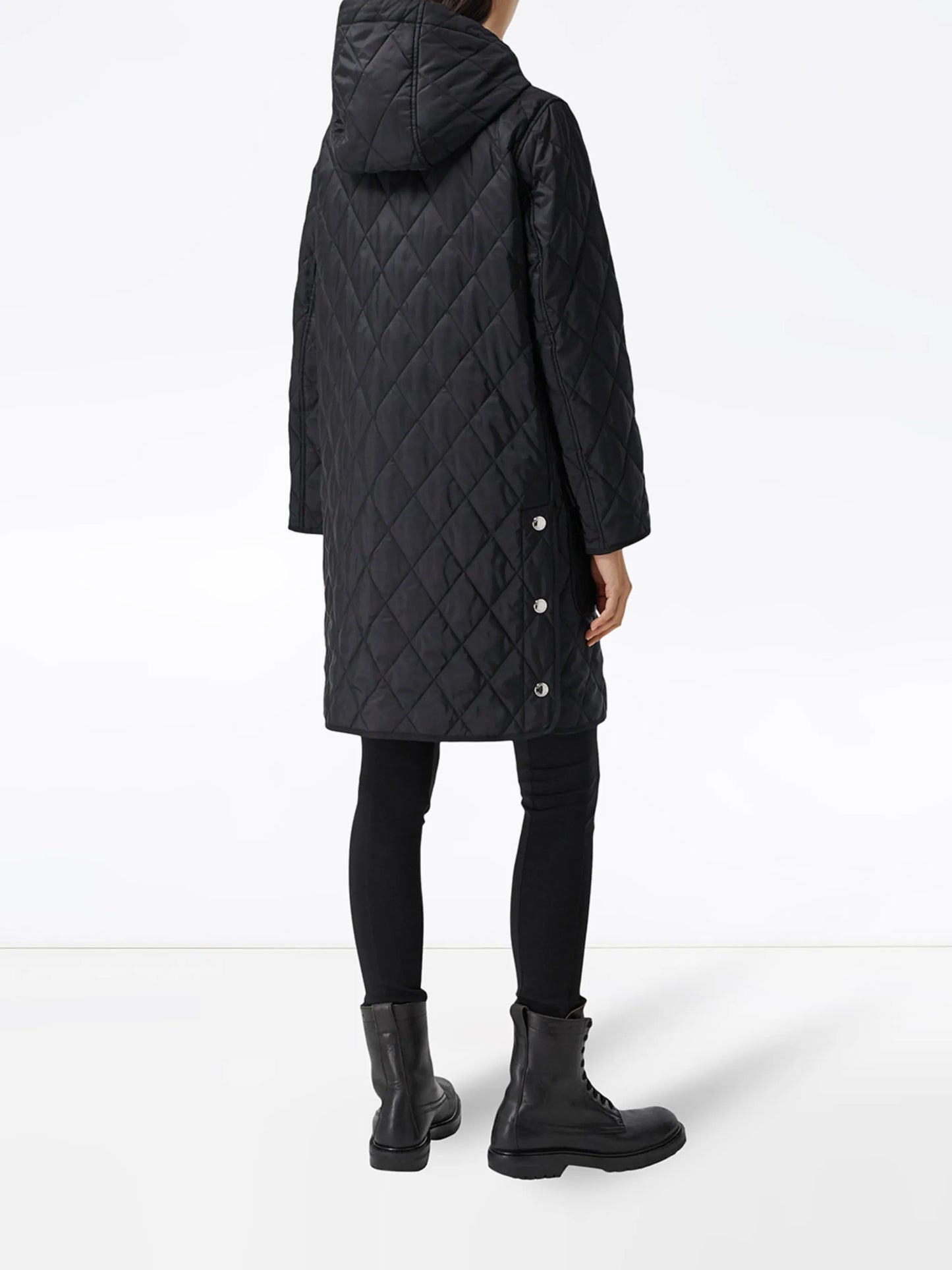 Roxby diamond-quilted mid-length coat