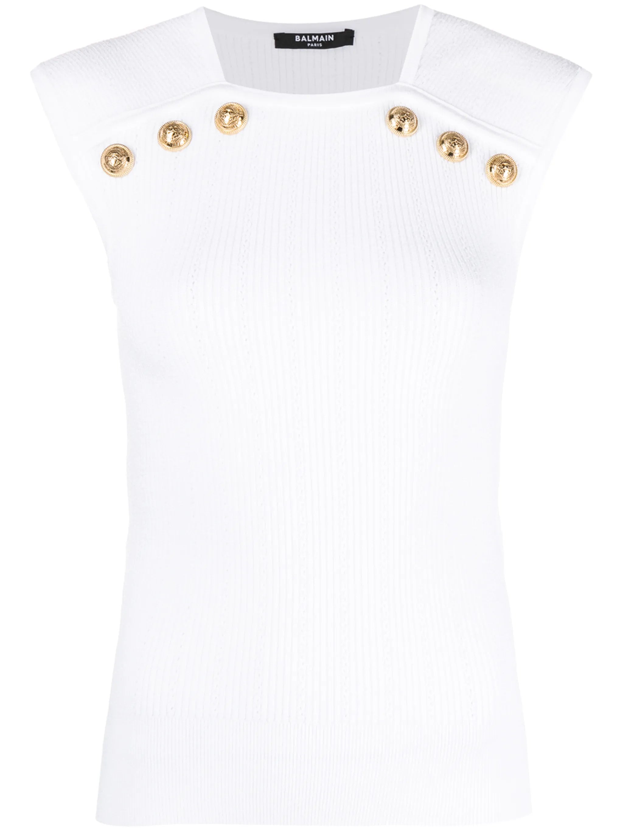 button-detail tank top