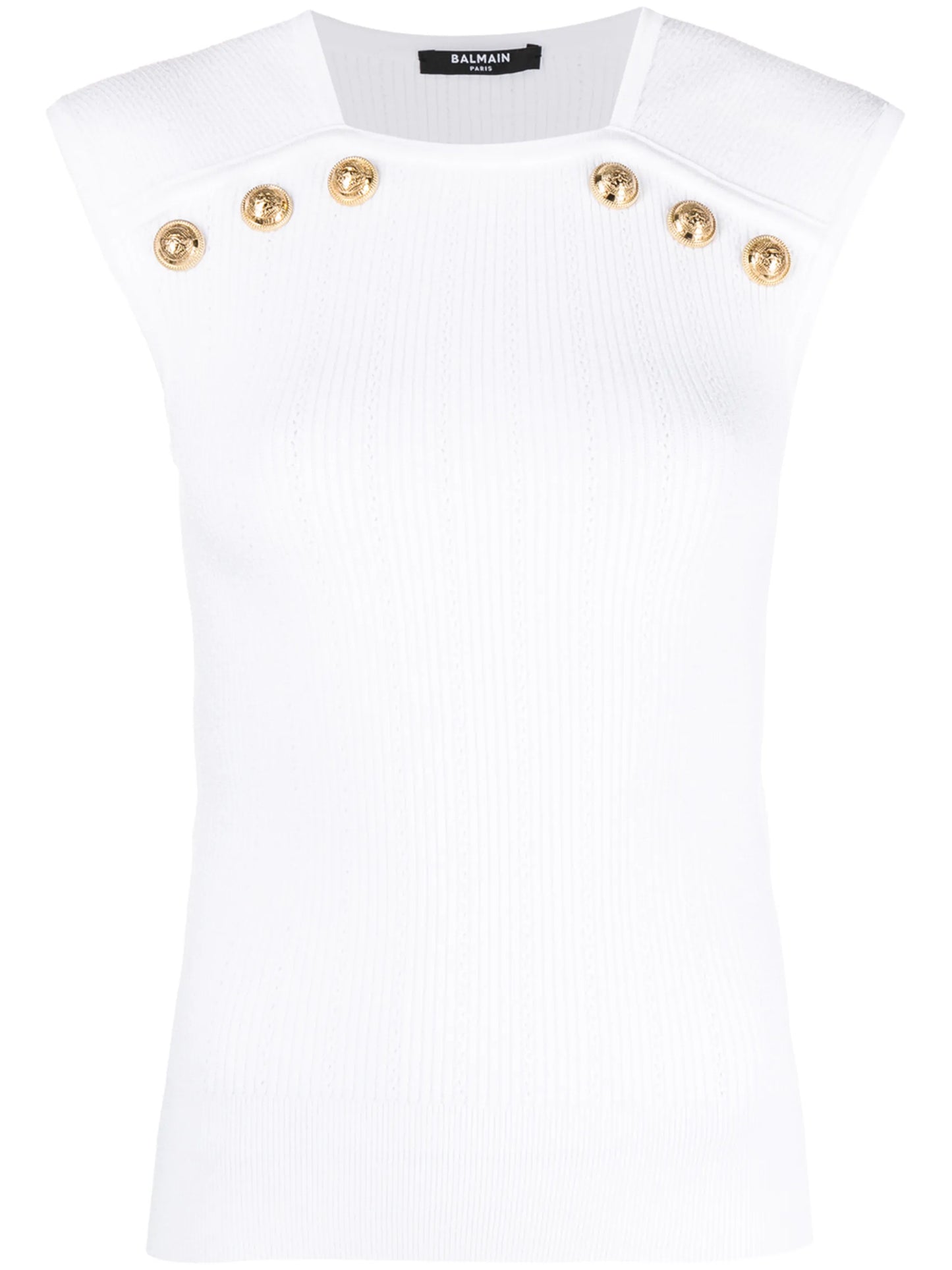 button-detail tank top