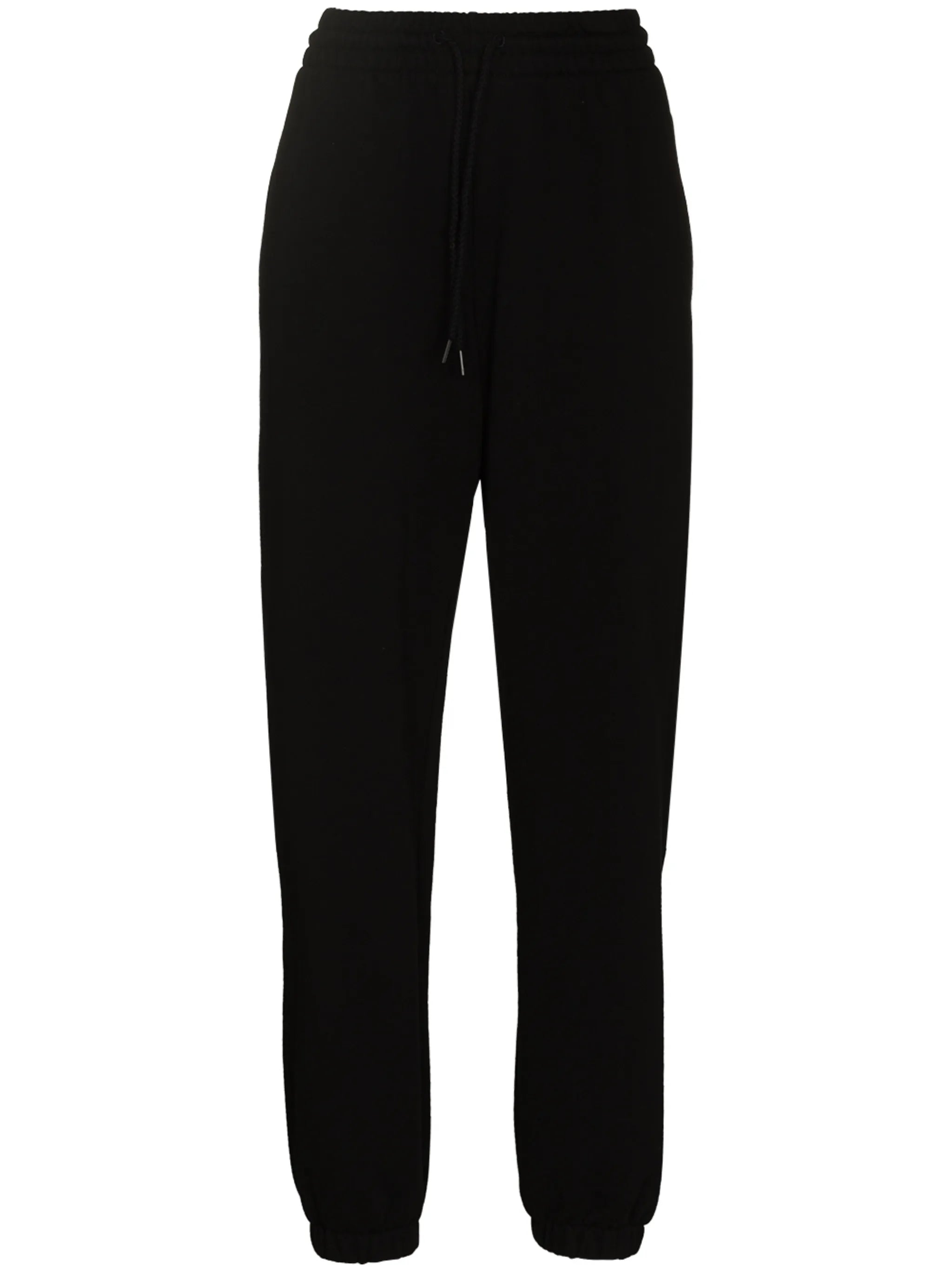 drawstring-waist cotton track pants
