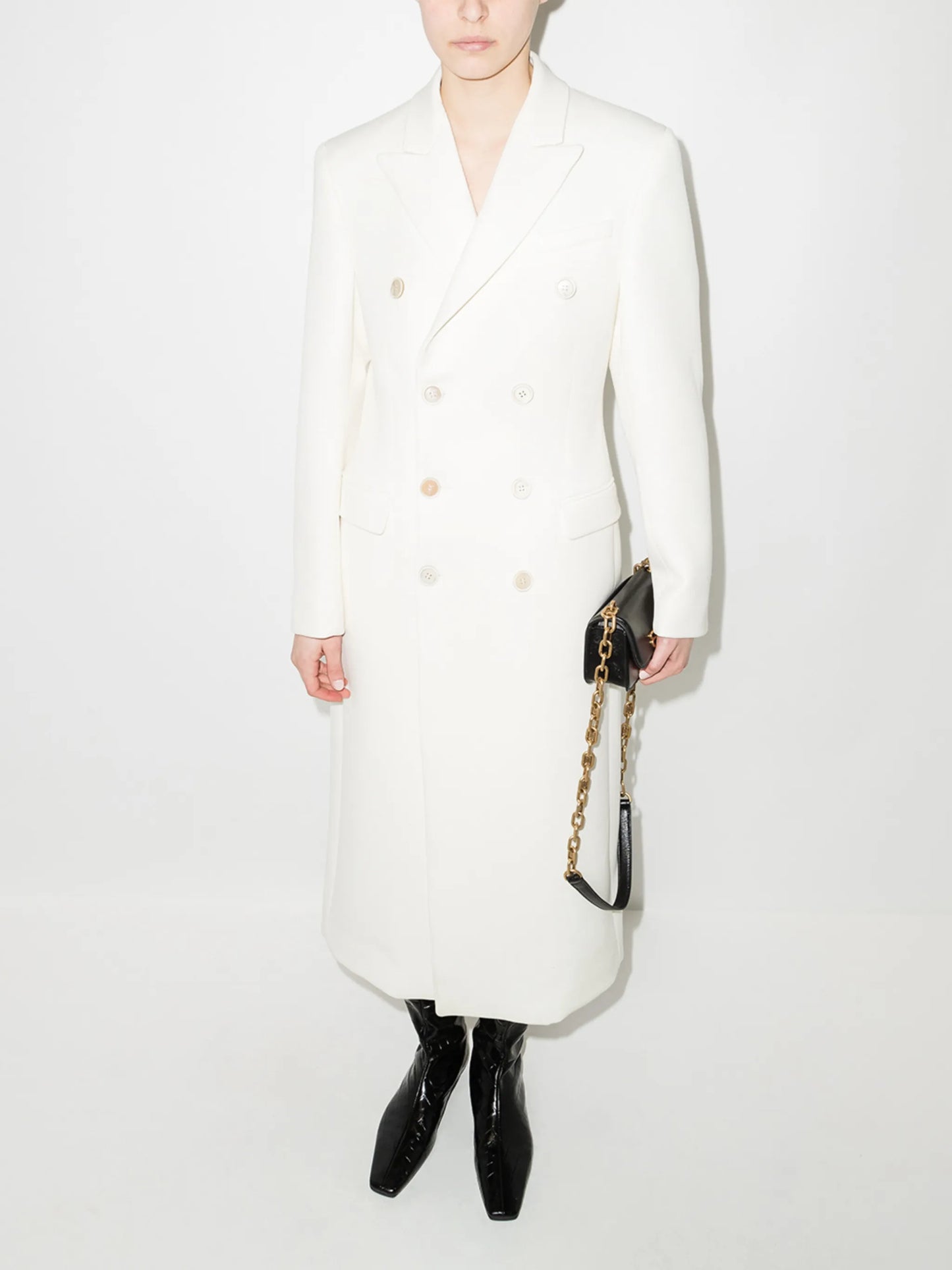 double-breasted wool coat