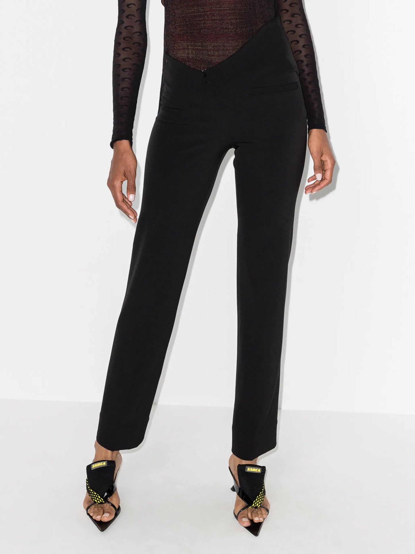 asymmetric-waist tailored trousers