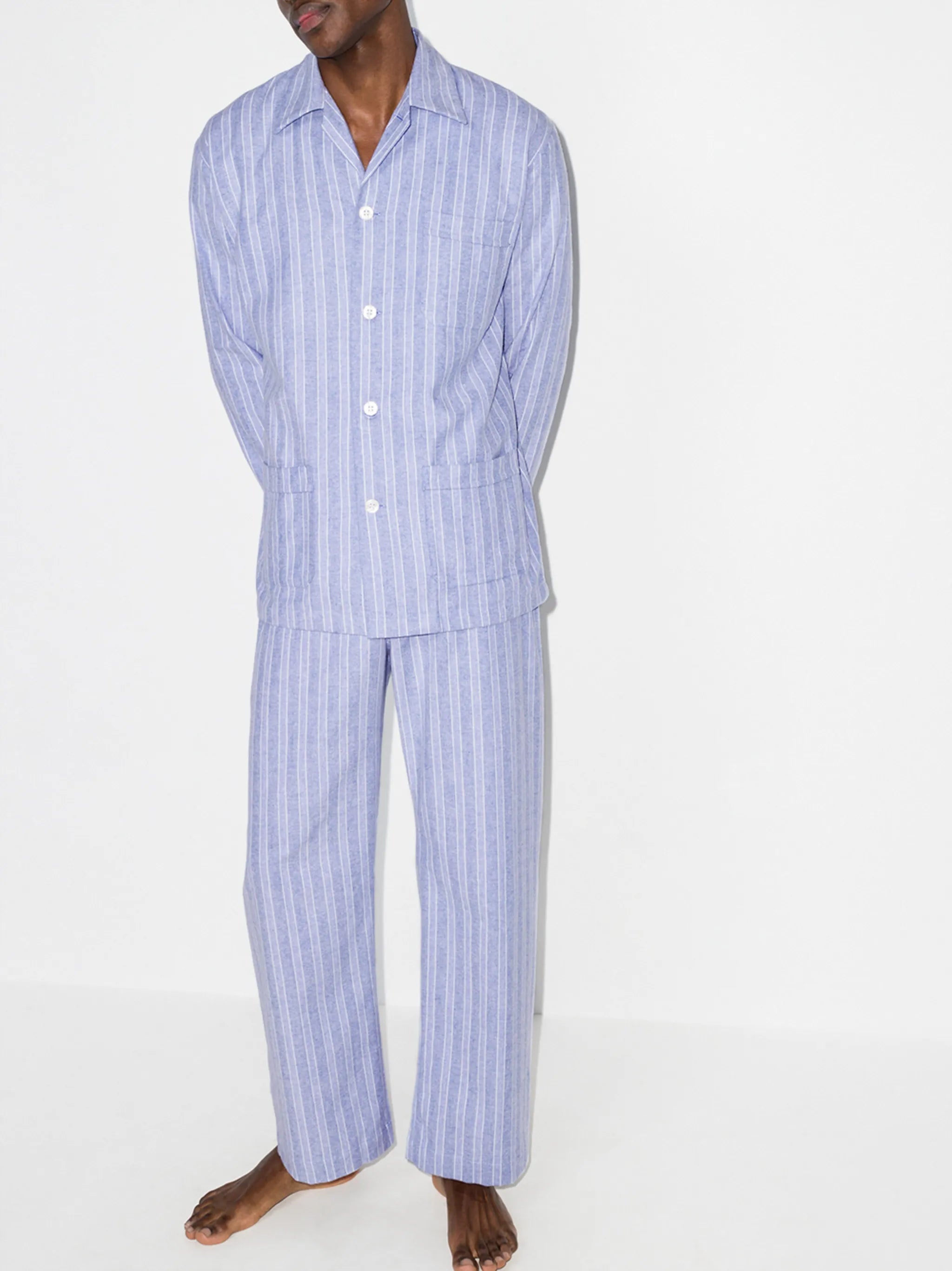 Arran vertical-stripe pajamas