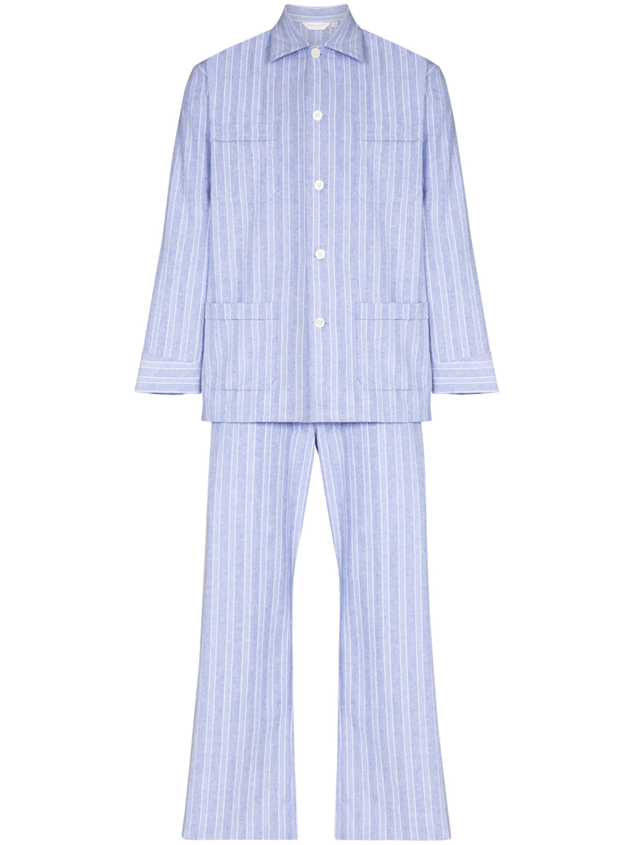 Arran vertical-stripe pajamas
