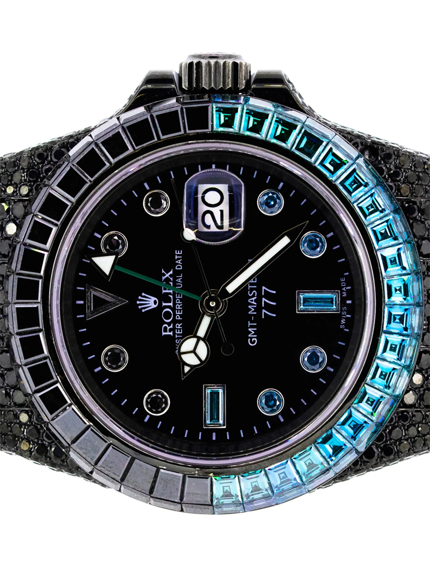customised Rolex GMT-Master II 50th Anniversary Batman 40mm