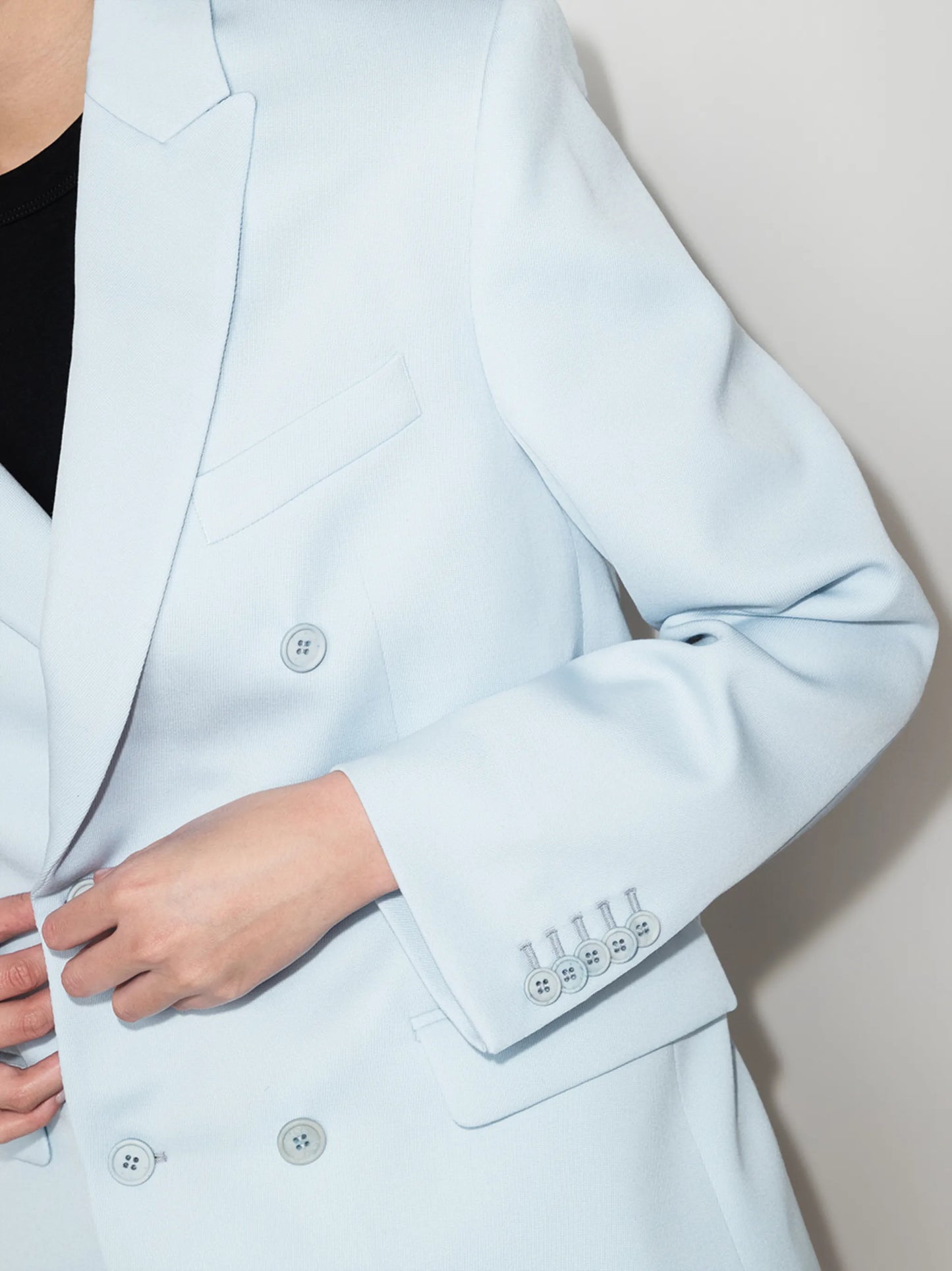 double-breasted wool blazer